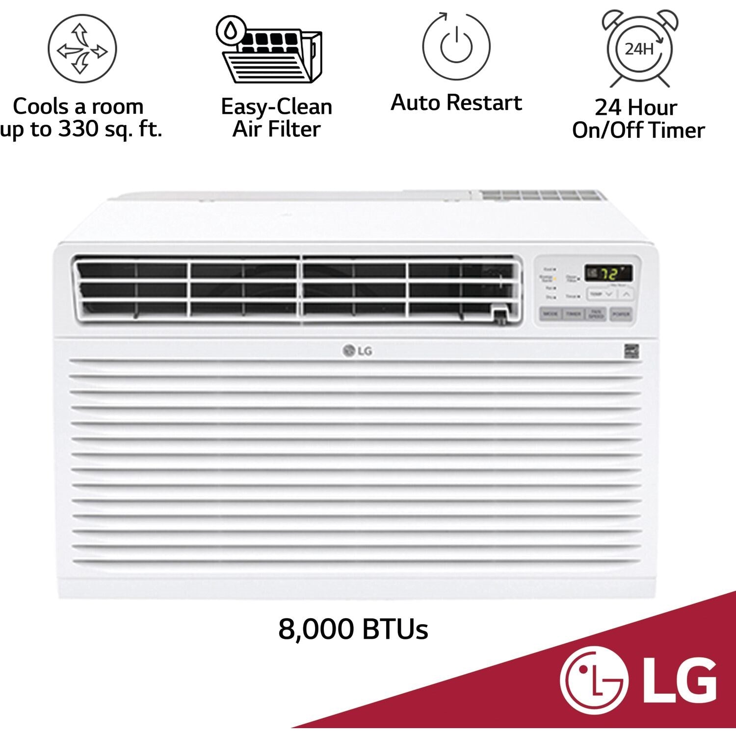 LG - 8,000 BTU Thru-the-Wall Air Conditioner, 115V LG - 8,000 BTU Thru-the-Wall Air Conditioner, 115V