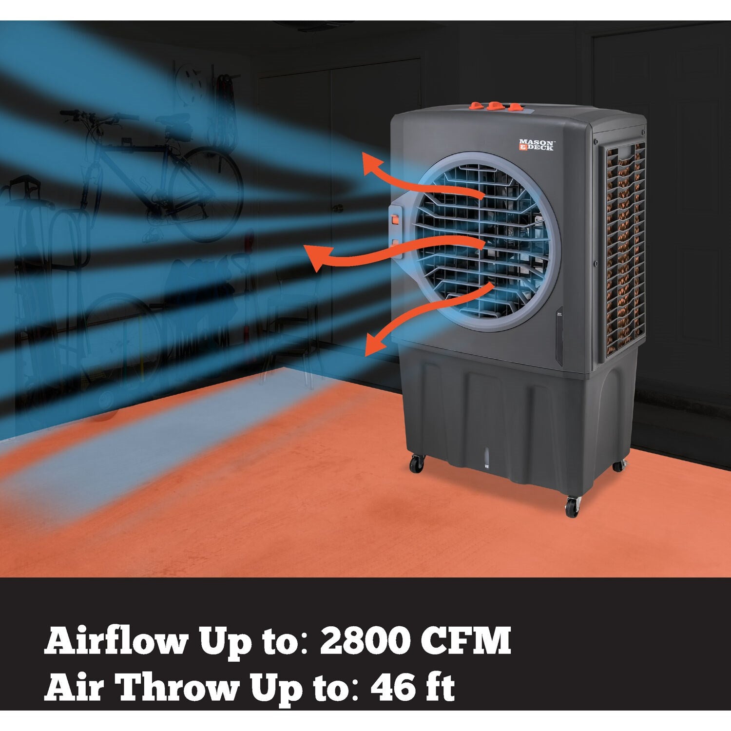Mason & Deck - 2800 CFM Indoor/Outdoor Portable Evaporative Cooler | ME2MOGO Mason & Deck - 2800 CFM Indoor/Outdoor Portable Evaporative Cooler | ME2MOGO