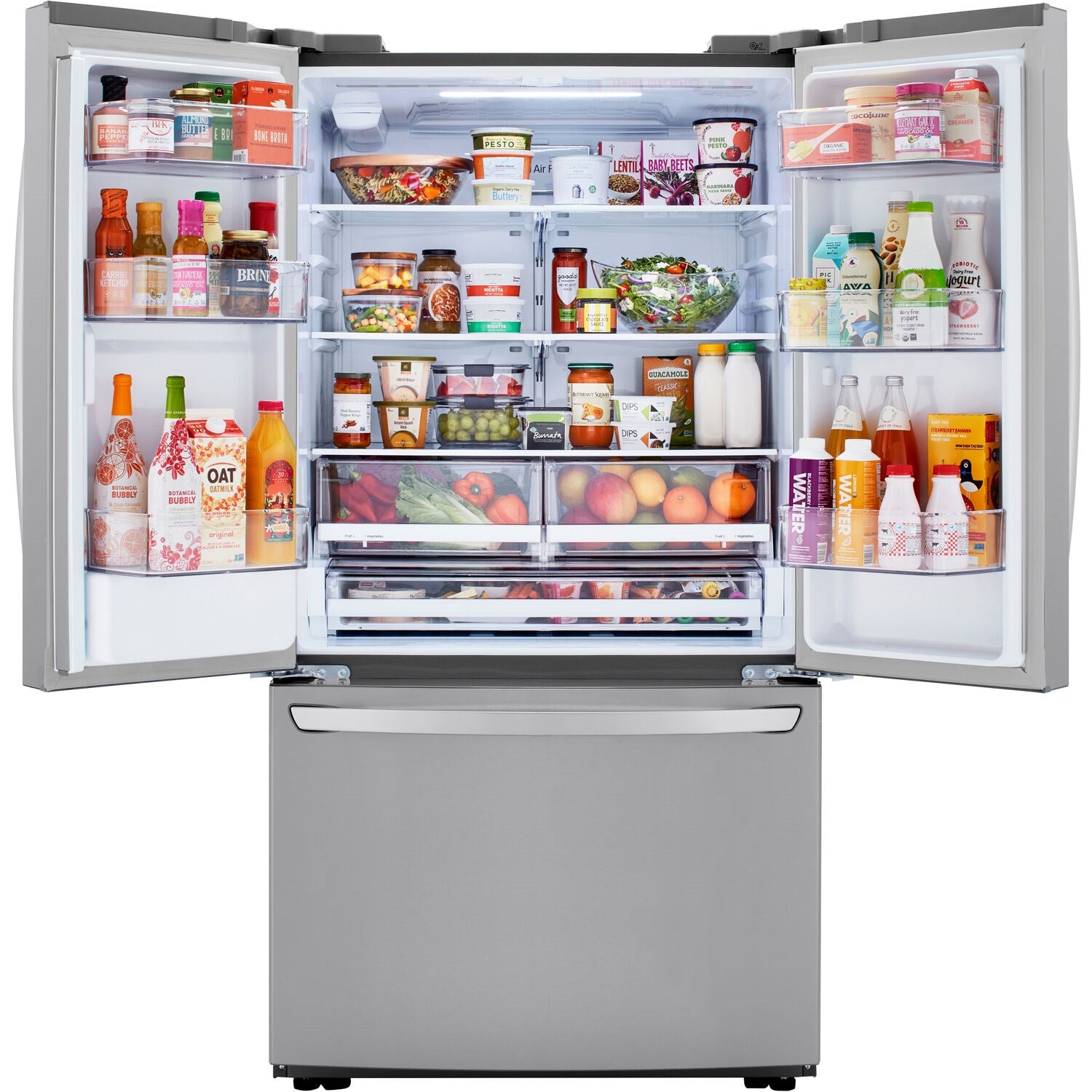LG - 29 CF 3-Door Refrigerator, Water Only Dispenser, Stainless Look LG - 29 CF 3-Door Refrigerator, Water Only Dispenser, Stainless Look