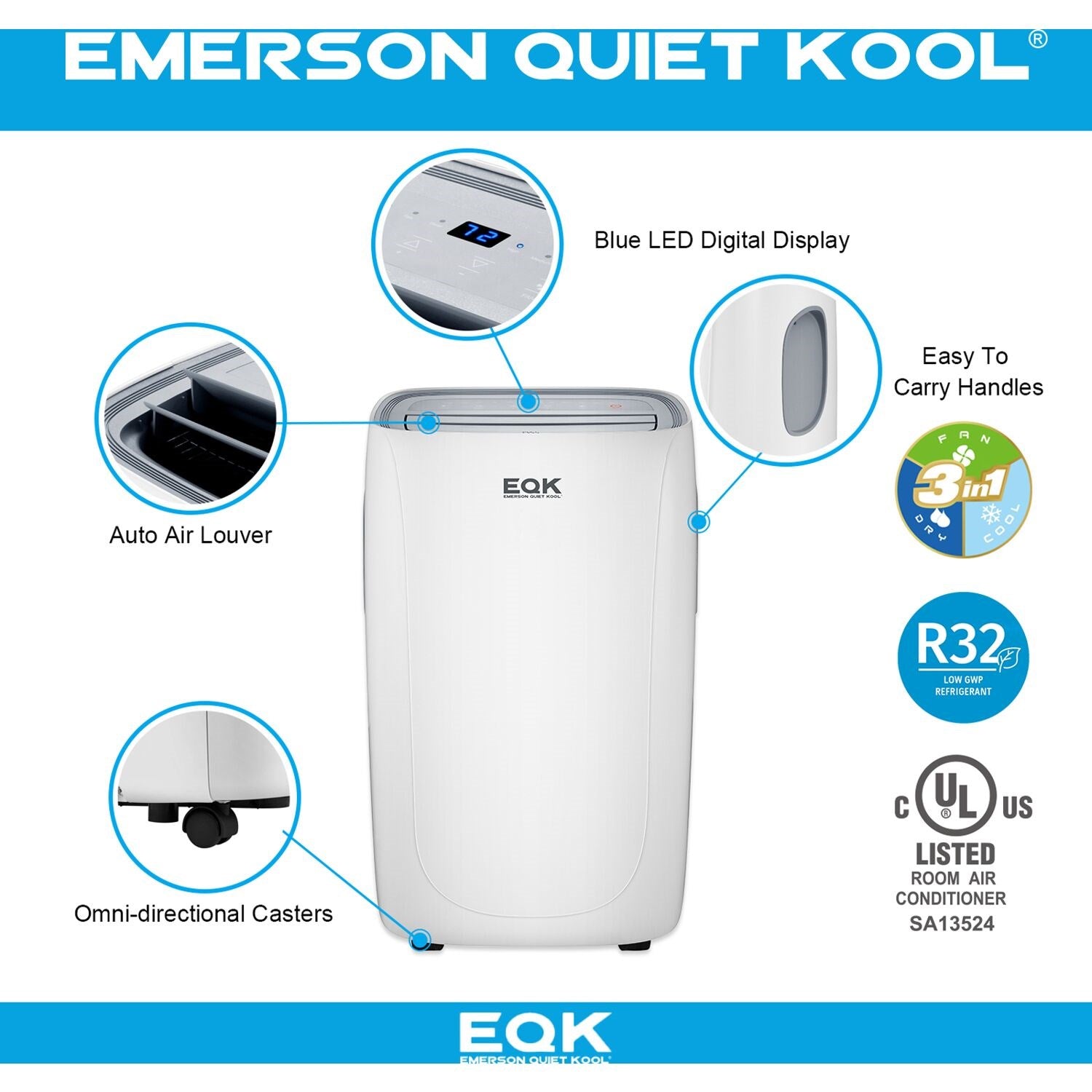 Emerson Quiet - 12000 BTU Portable Air Conditioner with Wifi Controls | EAPC12RSD1 Emerson Quiet - 12000 BTU Portable Air Conditioner with Wifi Controls | EAPC12RSD1