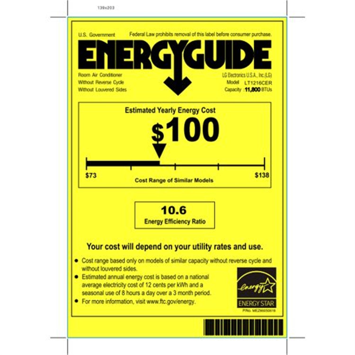 LG - 11,800 BTU Through the Wall Air Conditioner, 115V LG - 11,800 BTU Through the Wall Air Conditioner, 115V