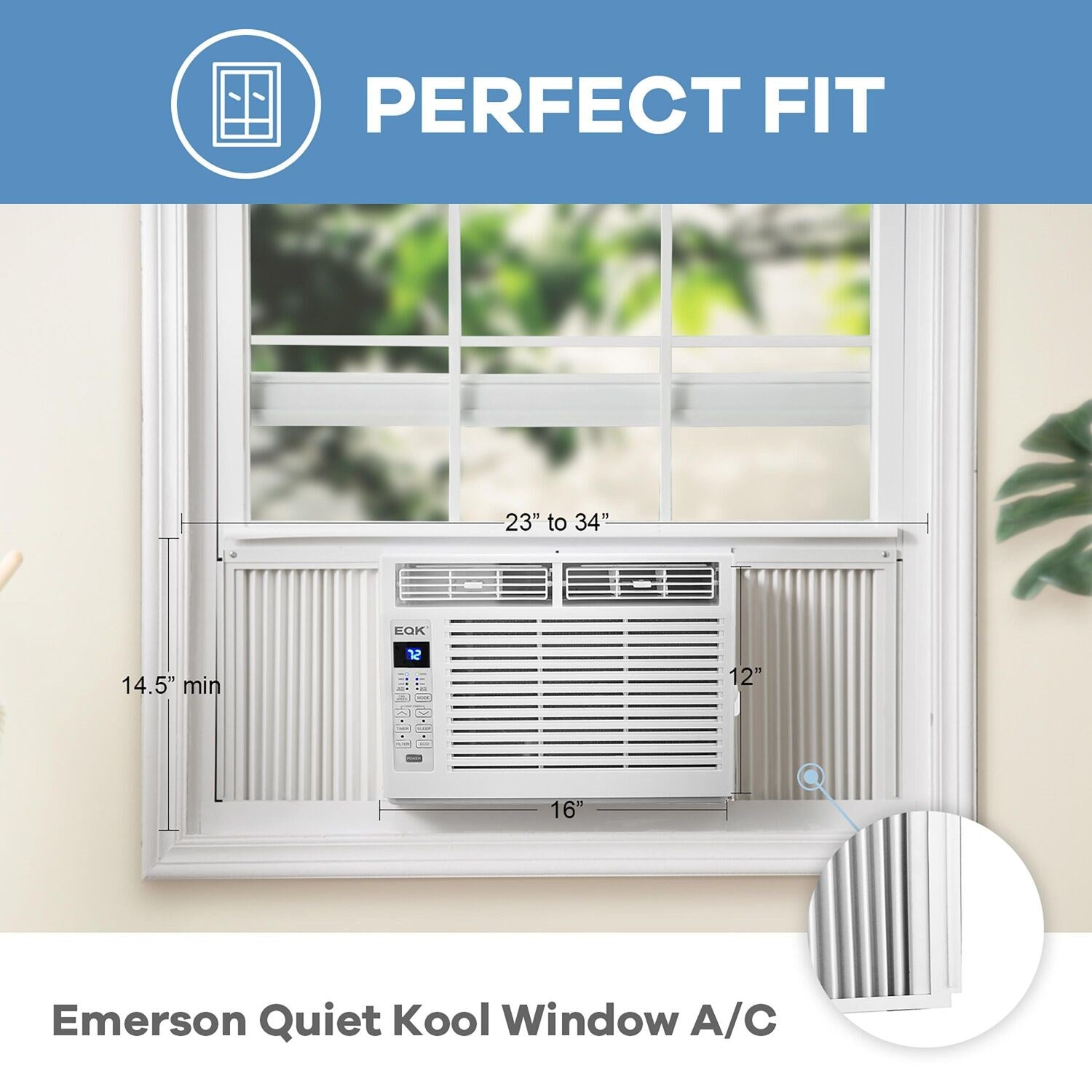 Emerson Quiet - 5,000 BTU Window Air Conditioner, Electronic Controls | EARC5RD1 Emerson Quiet - 5,000 BTU Window Air Conditioner, Electronic Controls | EARC5RD1
