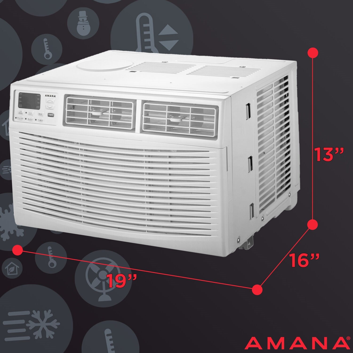 Amana - 6,000 BTU Window AC with Electronic Controls R32 | AMAP061CW Amana - 6,000 BTU Window AC with Electronic Controls R32 | AMAP061CW