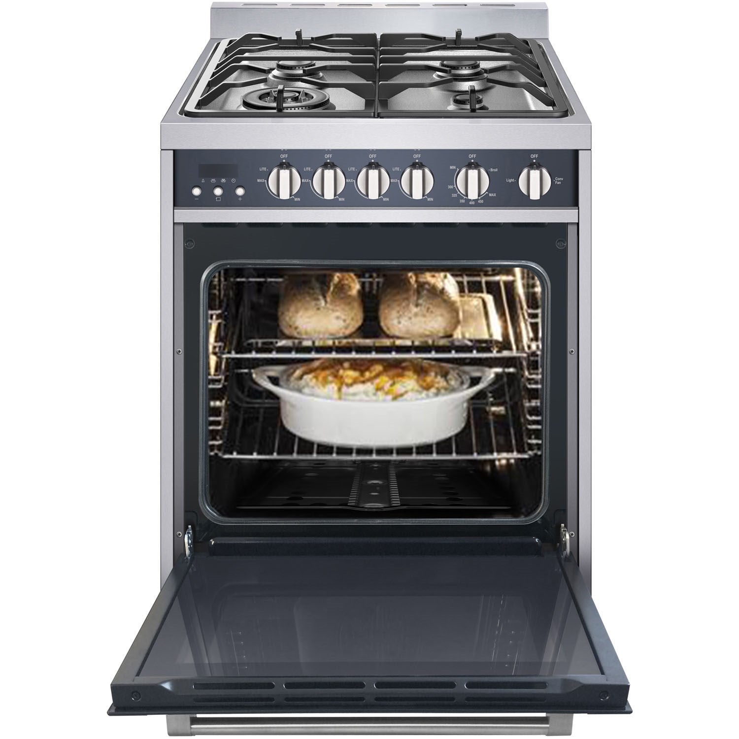 Magic Chef - 24 inch Gas Freestanding Range, Convection Oven | MCSRG24S Magic Chef - 24 inch Gas Freestanding Range, Convection Oven | MCSRG24S