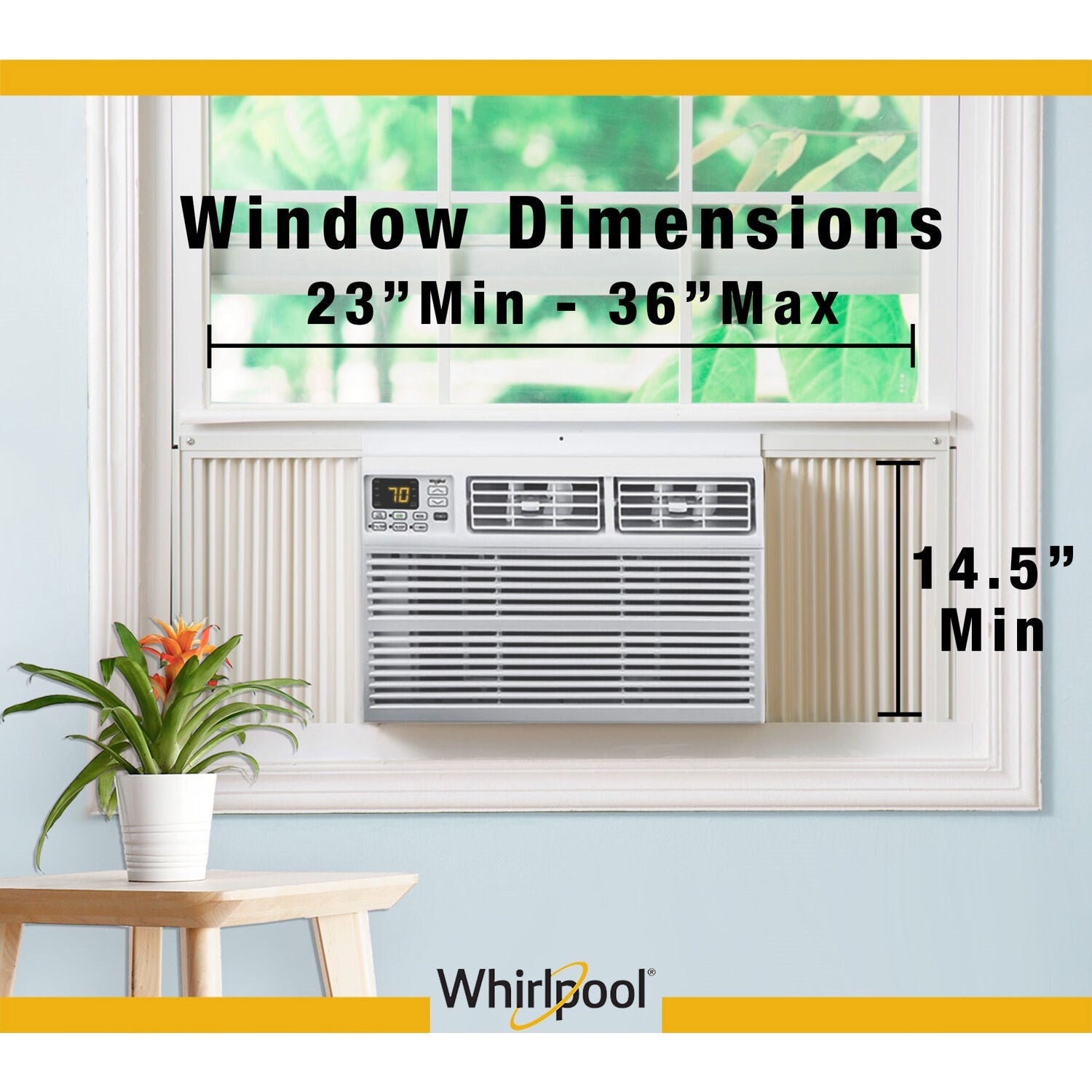 Whirlpool - 8,000 BTU Window AC with Electronic Controls | WHAW081BW Whirlpool - 8,000 BTU Window AC with Electronic Controls | WHAW081BW