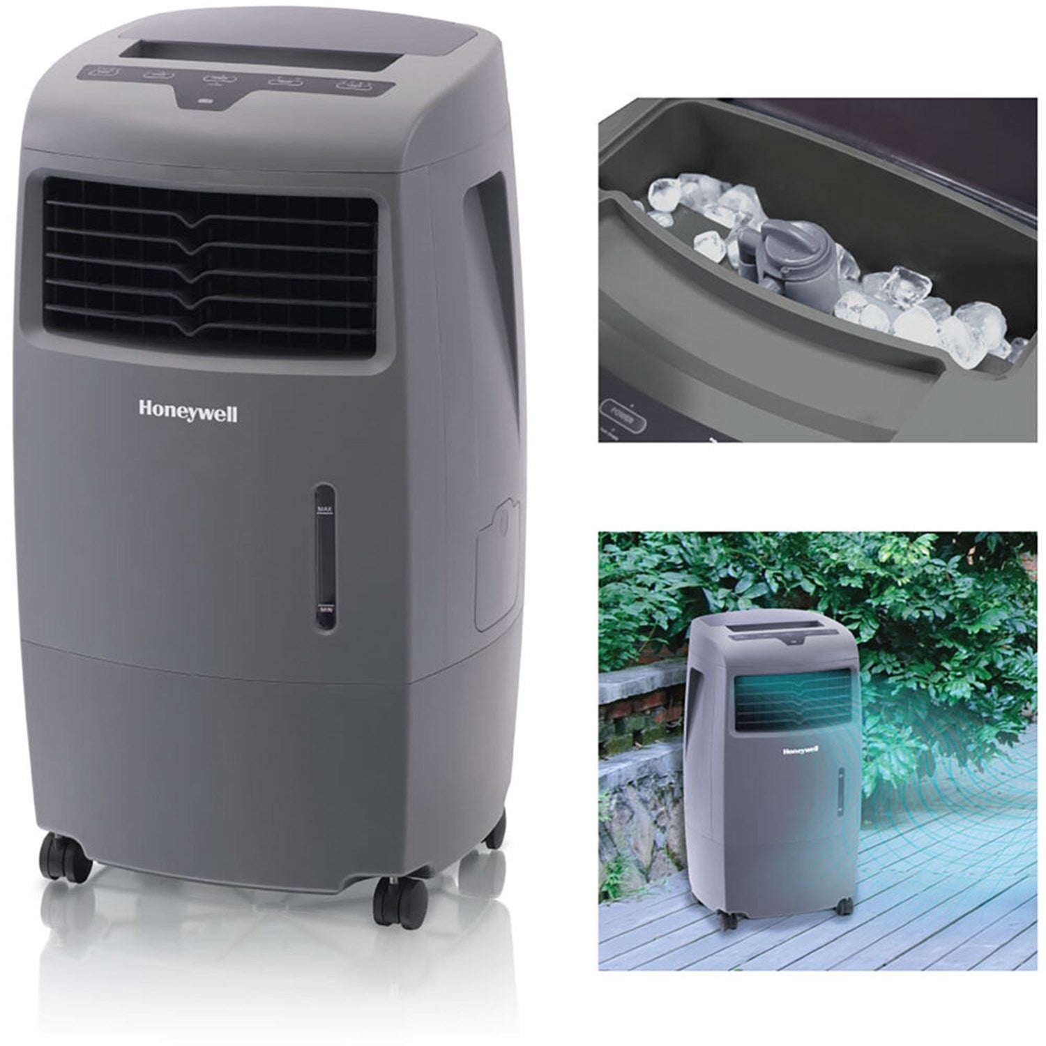 Honeywell - 500 CFM Indoor/Outdoor Portable Evaporative Air Cooler | CO25AE Honeywell - 500 CFM Indoor/Outdoor Portable Evaporative Air Cooler | CO25AE