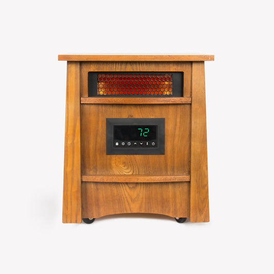 LifeSmart - 8 Element IR Heater Wood Cabinet | LS-8WIQH-LB-IN