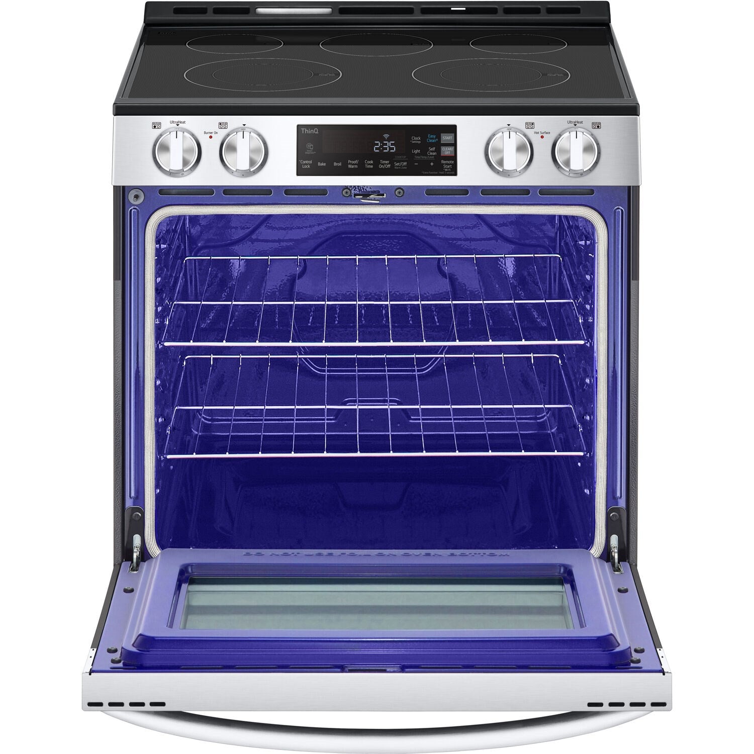 LG - 6.3 CF Electric Single Oven Slide-In Range, Self Clean, ThinQ,Printproof LG - 6.3 CF Electric Single Oven Slide-In Range, Self Clean, ThinQ,Printproof