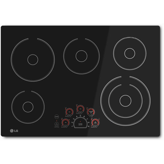 LG - 30 inch Electric Cooktop - LCE3010SB