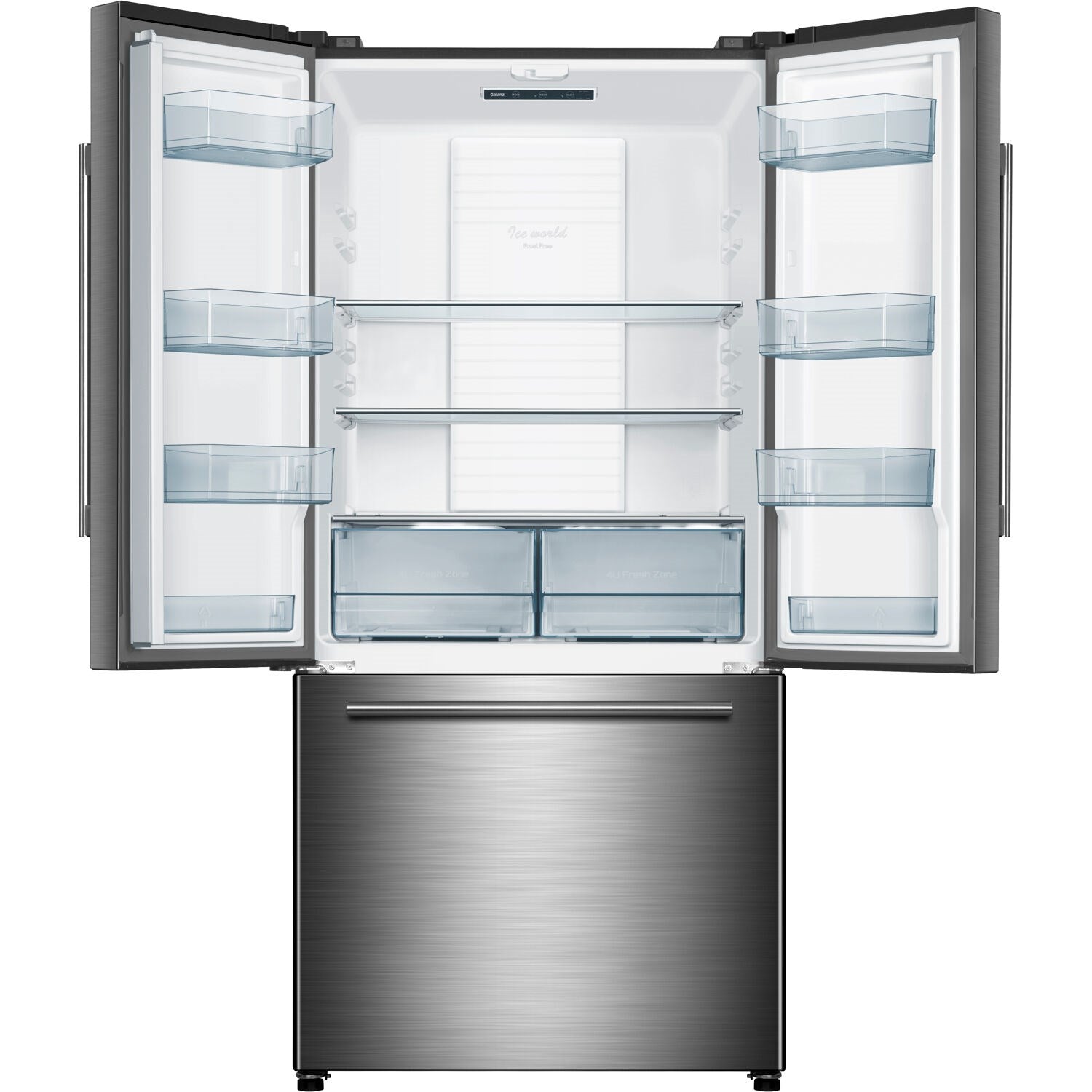 GALANZ - 33 in. W 18 cu. ft. French Door Refrigerator in Fingerprint Resistant Stainless Steel, Counter Depth | GLR18FS5S16 GALANZ - 33 in. W 18 cu. ft. French Door Refrigerator in Fingerprint Resistant Stainless Steel, Counter Depth | GLR18FS5S16