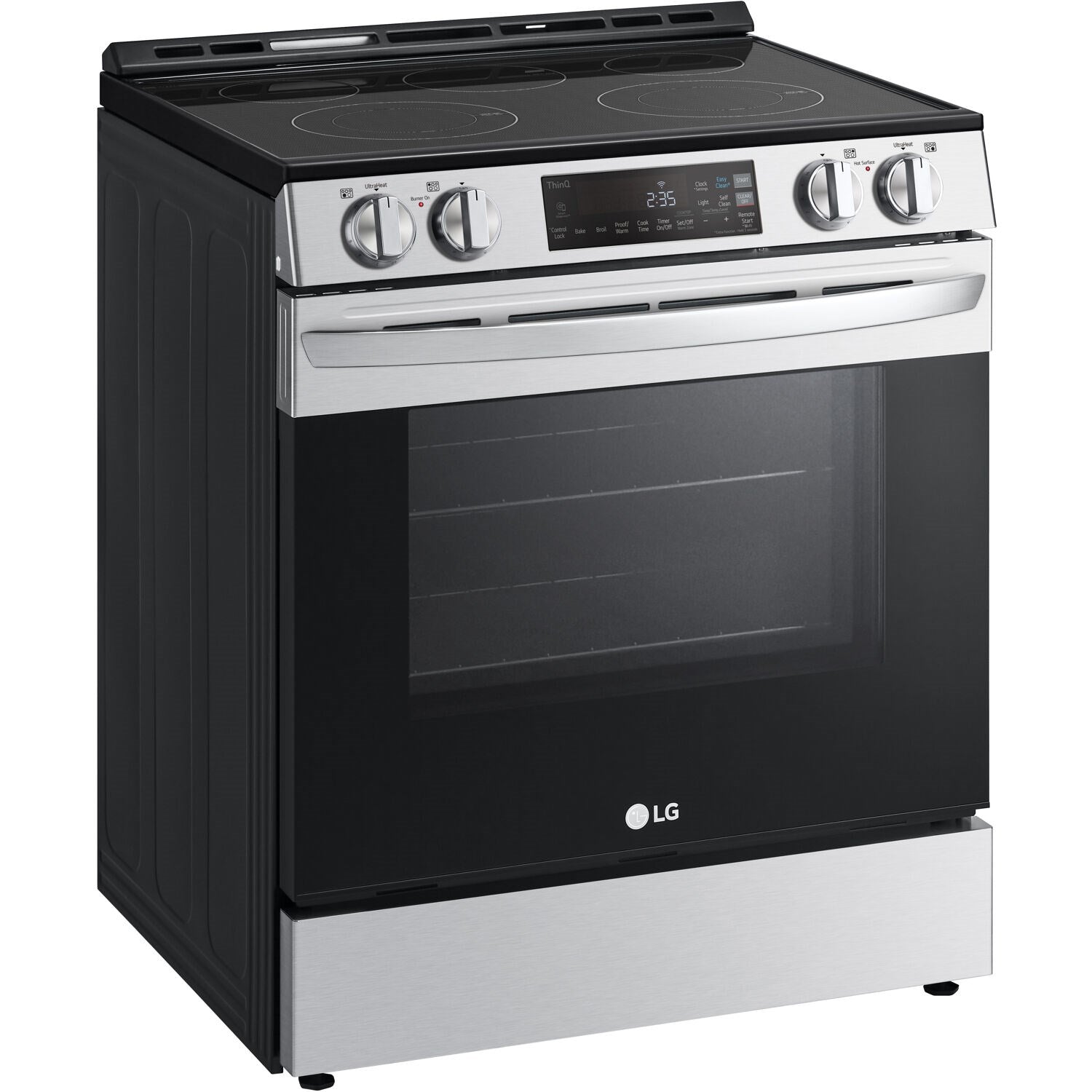 LG - 6.3 CF Electric Single Oven Slide-In Range, Self Clean, ThinQ,Printproof LG - 6.3 CF Electric Single Oven Slide-In Range, Self Clean, ThinQ,Printproof
