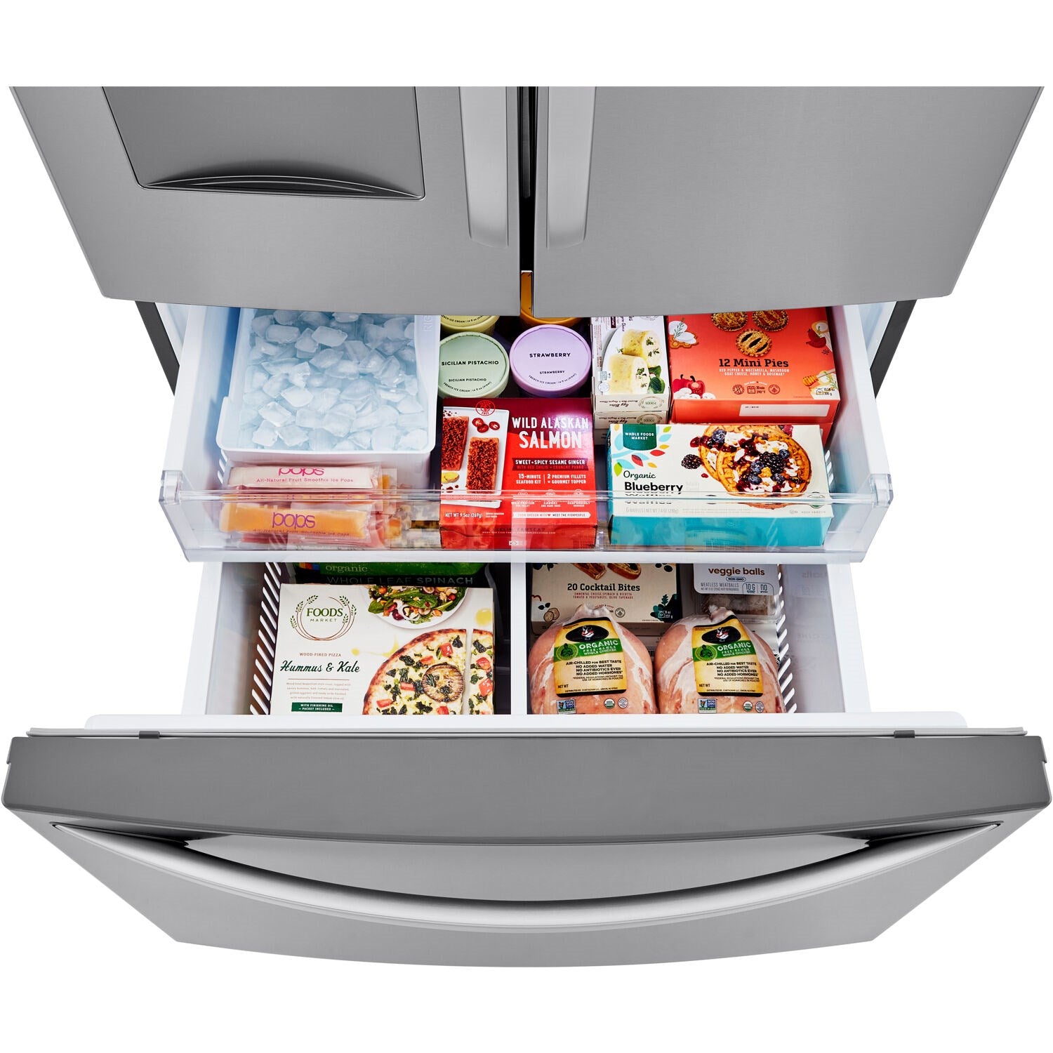 LG - 29 CF 3-Door Refrigerator, Water Only Dispenser, Stainless Look LG - 29 CF 3-Door Refrigerator, Water Only Dispenser, Stainless Look