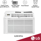 LG - 6,000 BTU Window Air Conditioner | LW6017R LG - 6,000 BTU Window Air Conditioner | LW6017R