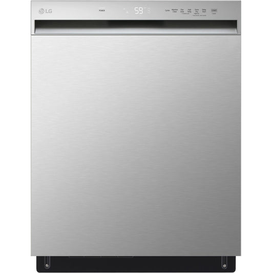 LG - 24 inch Front Control Dishwasher, 50 dBA, Stainless Steel Tub, Pocket Handle - LDFN3432T