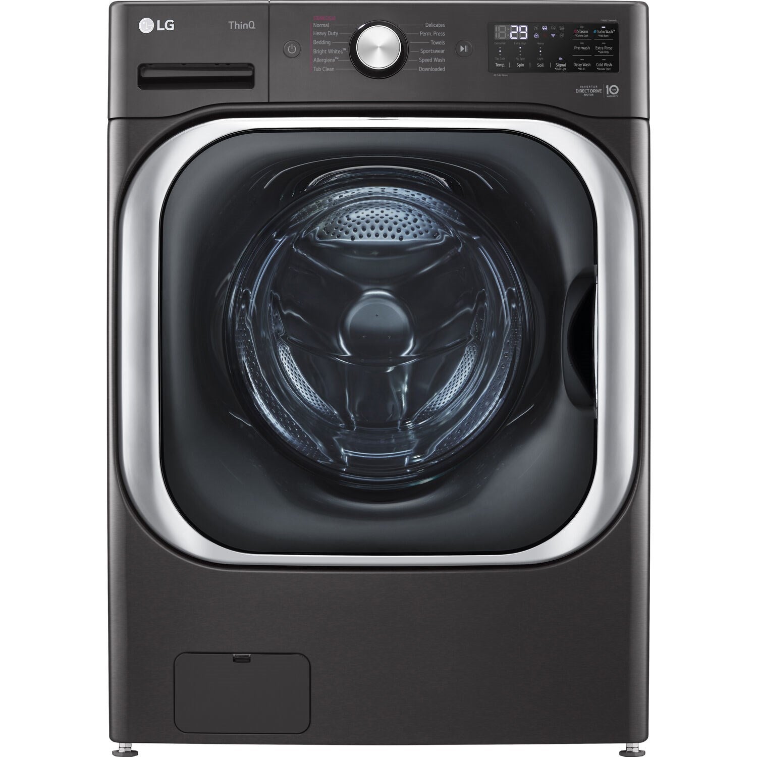 LG 4.5 cu. ft. Stackable SMART Front Load Washer in Graphite Steel