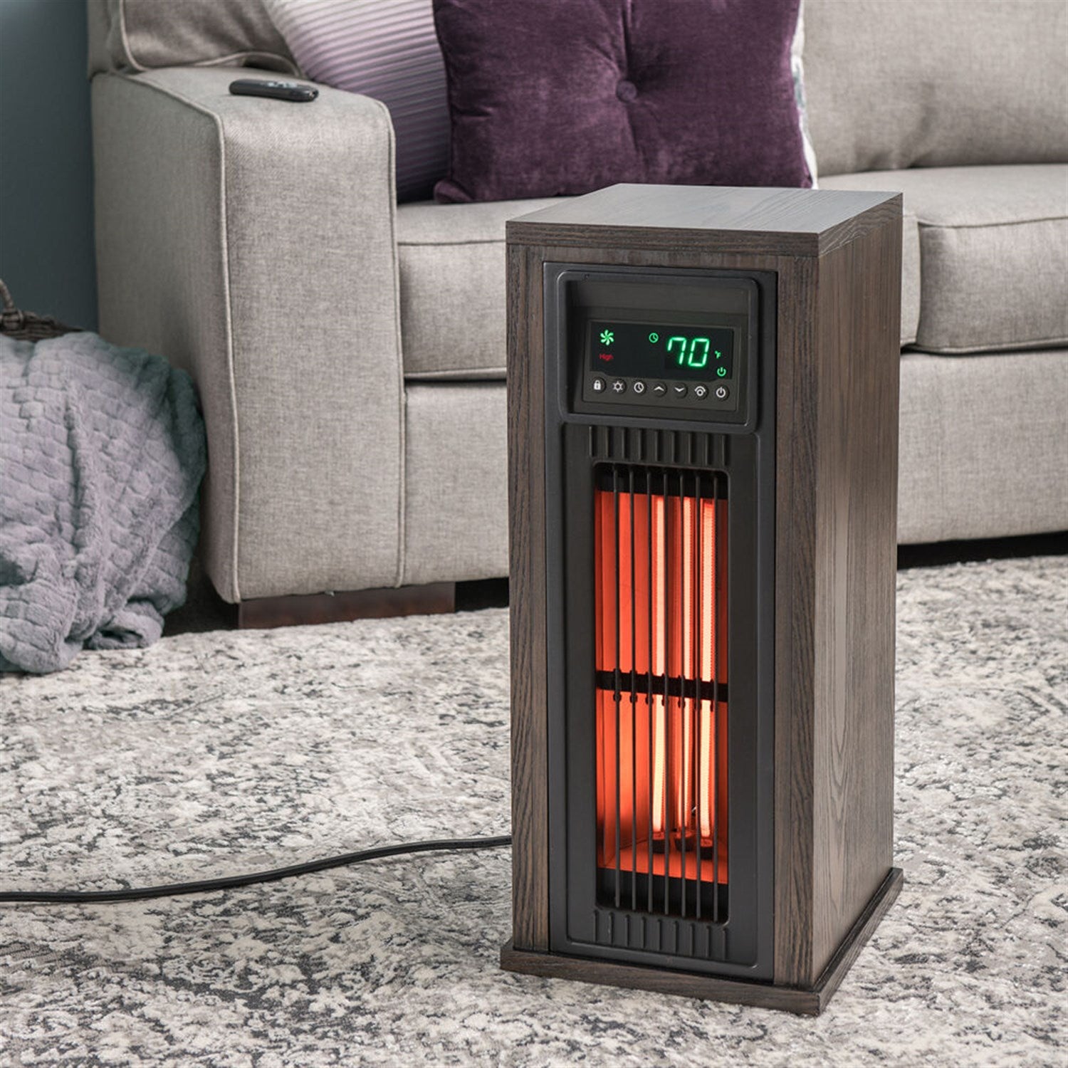 LifeSmart - 23 inch Tower Heater with Oscillation | HT1216 LifeSmart - 23 inch Tower Heater with Oscillation | HT1216