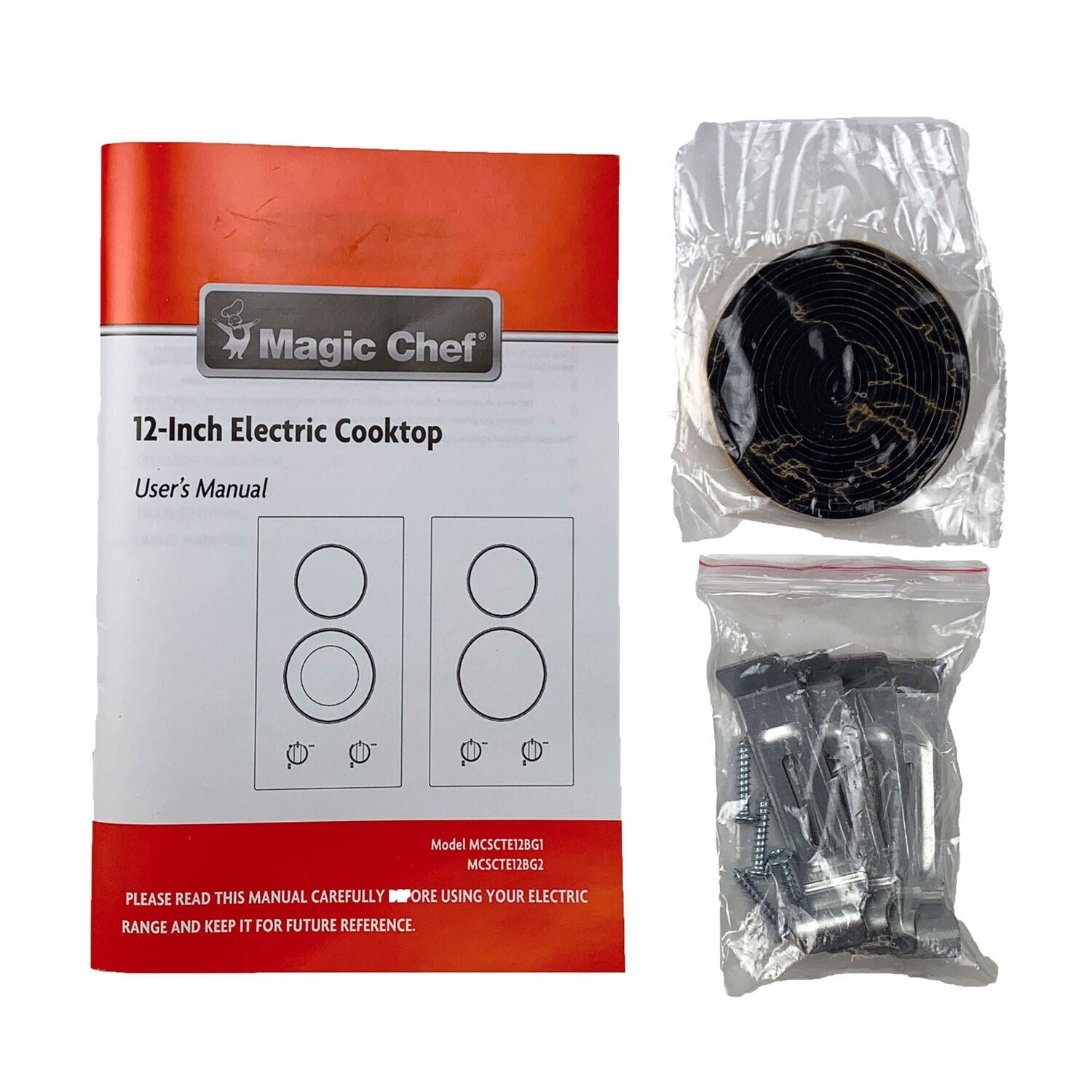 Magic Chef - 12 inch Built-In Electric Cooktop - 2 Elements (240V) | MCSCTE12BG1 Magic Chef - 12 inch Built-In Electric Cooktop - 2 Elements (240V) | MCSCTE12BG1