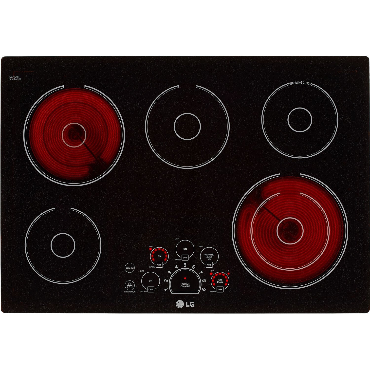 LG - 30 inch Electric Cooktop - LCE3010SB LG - 30 inch Electric Cooktop - LCE3010SB