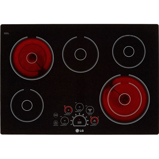 LG - 30 inch Electric Cooktop - LCE3010SB