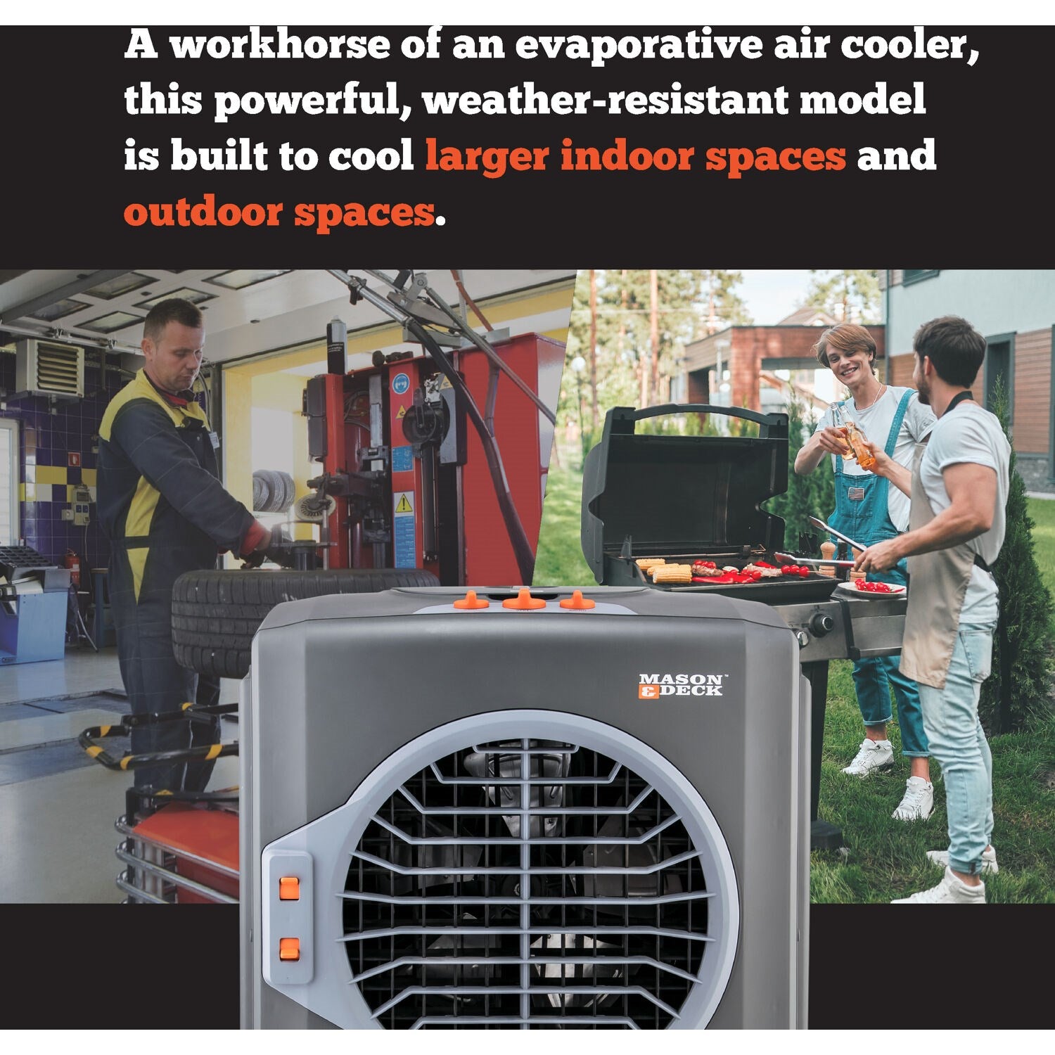 Mason & Deck - 2800 CFM Indoor/Outdoor Portable Evaporative Cooler | ME2MOGO Mason & Deck - 2800 CFM Indoor/Outdoor Portable Evaporative Cooler | ME2MOGO