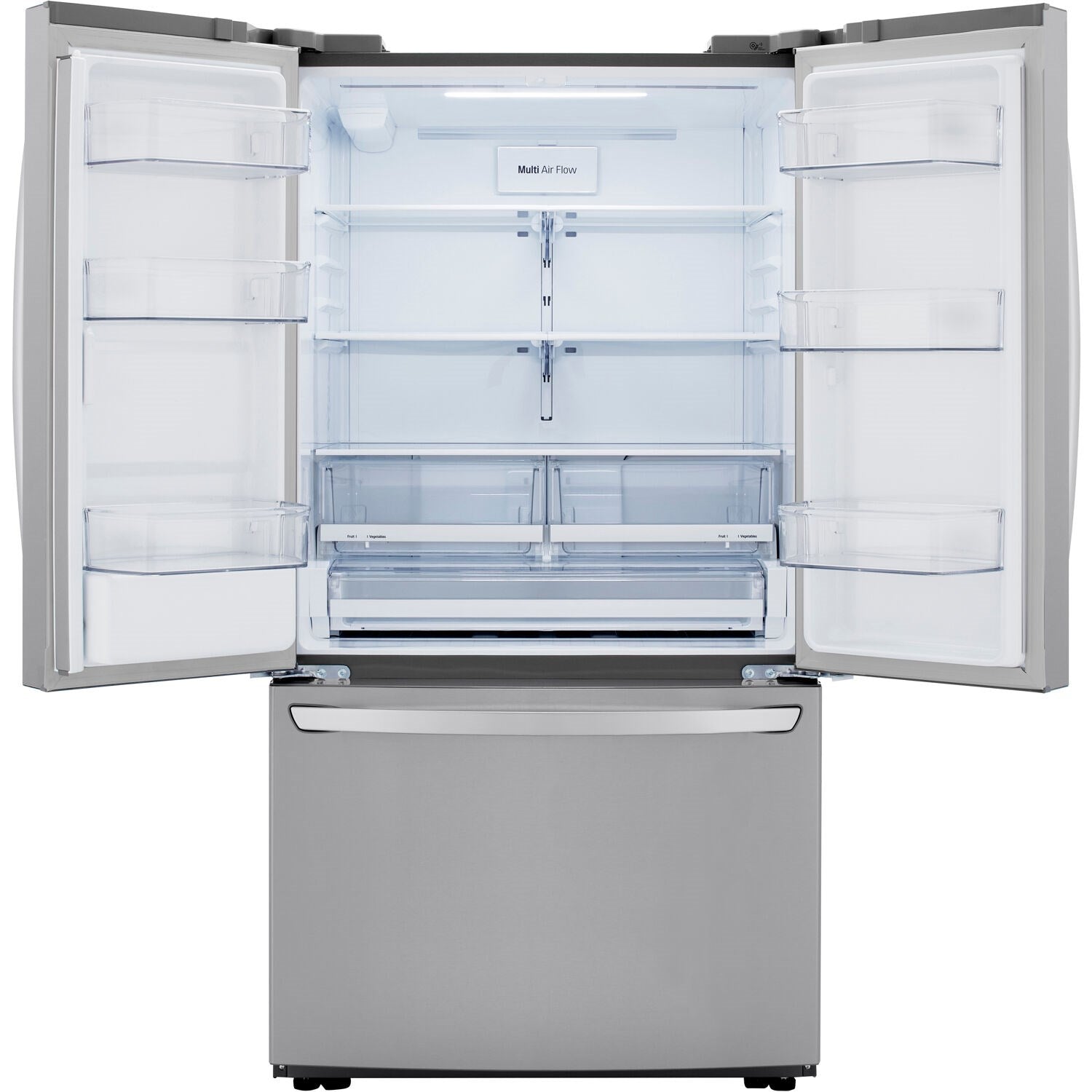LG - 29 CF 3-Door Refrigerator, Water Only Dispenser, Stainless Look LG - 29 CF 3-Door Refrigerator, Water Only Dispenser, Stainless Look