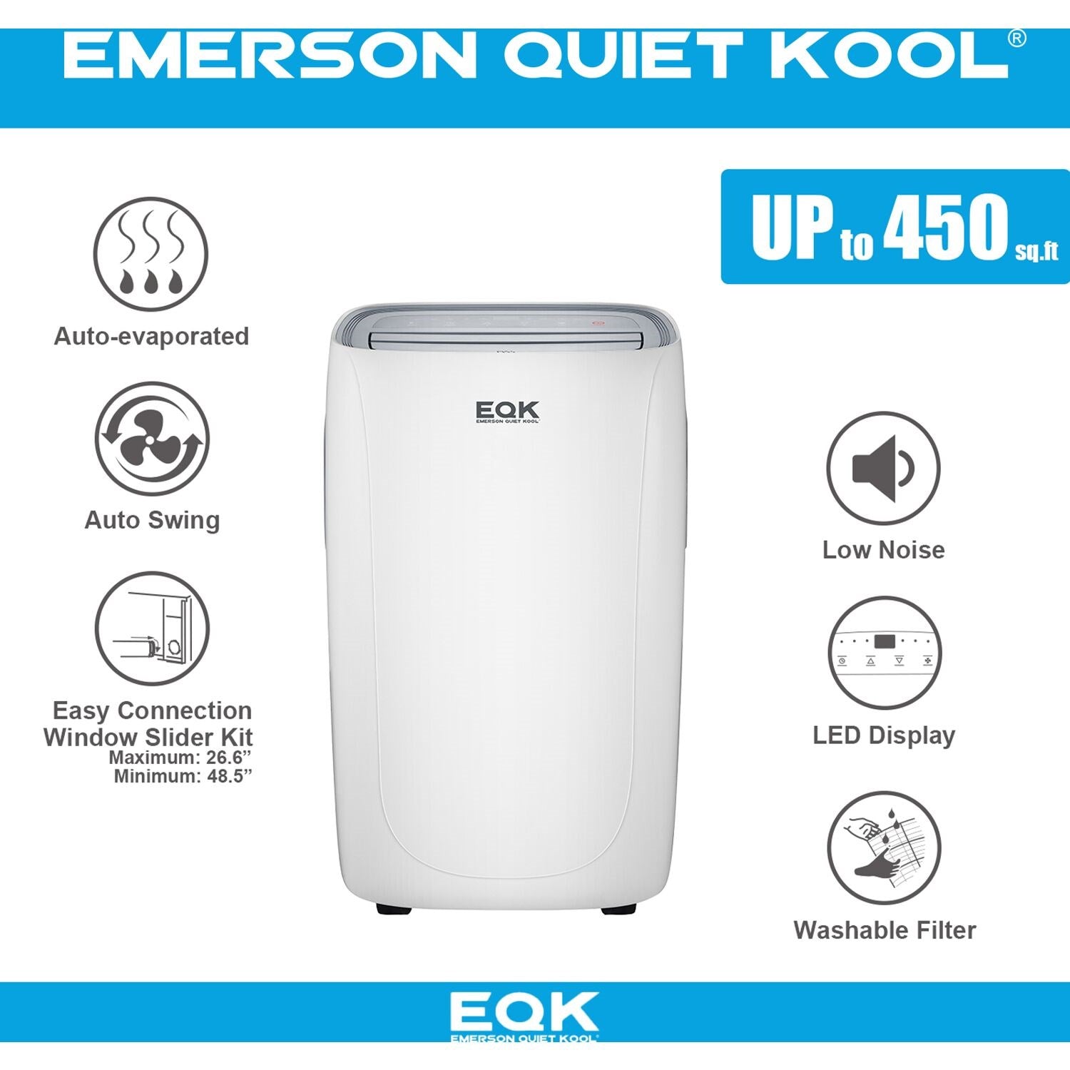 Emerson Quiet - 12000 BTU Portable Air Conditioner with Wifi Controls | EAPC12RSD1 Emerson Quiet - 12000 BTU Portable Air Conditioner with Wifi Controls | EAPC12RSD1