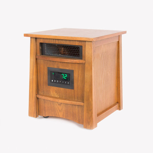LifeSmart - 8 Element IR Heater Wood Cabinet | LS-8WIQH-LB-IN