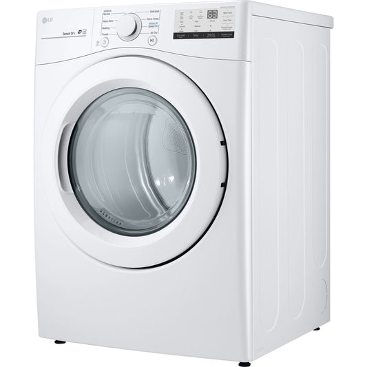 LG - 7.4 cu. ft. Ultra Large Capacity White Vented Smart Gas Dryer with Sensor Dry | DLG3401W