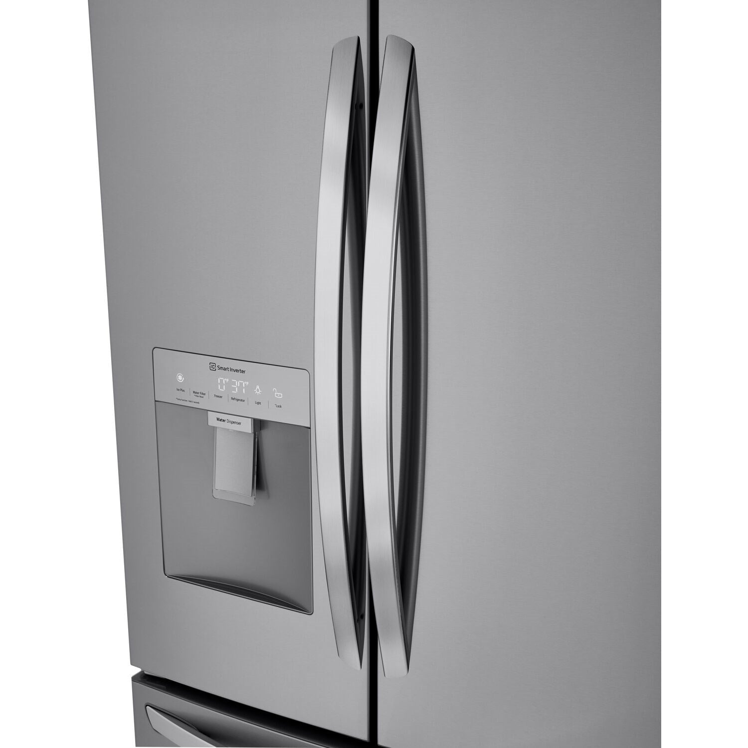 LG - 29 CF 3-Door Refrigerator, Water Only Dispenser, Stainless Look LG - 29 CF 3-Door Refrigerator, Water Only Dispenser, Stainless Look