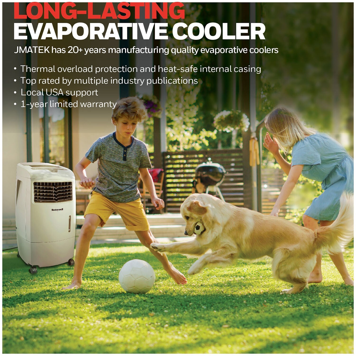 Honeywell - 500 CFM Indoor/Outdoor Portable Evaporative Air Cooler | CO25AE Honeywell - 500 CFM Indoor/Outdoor Portable Evaporative Air Cooler | CO25AE