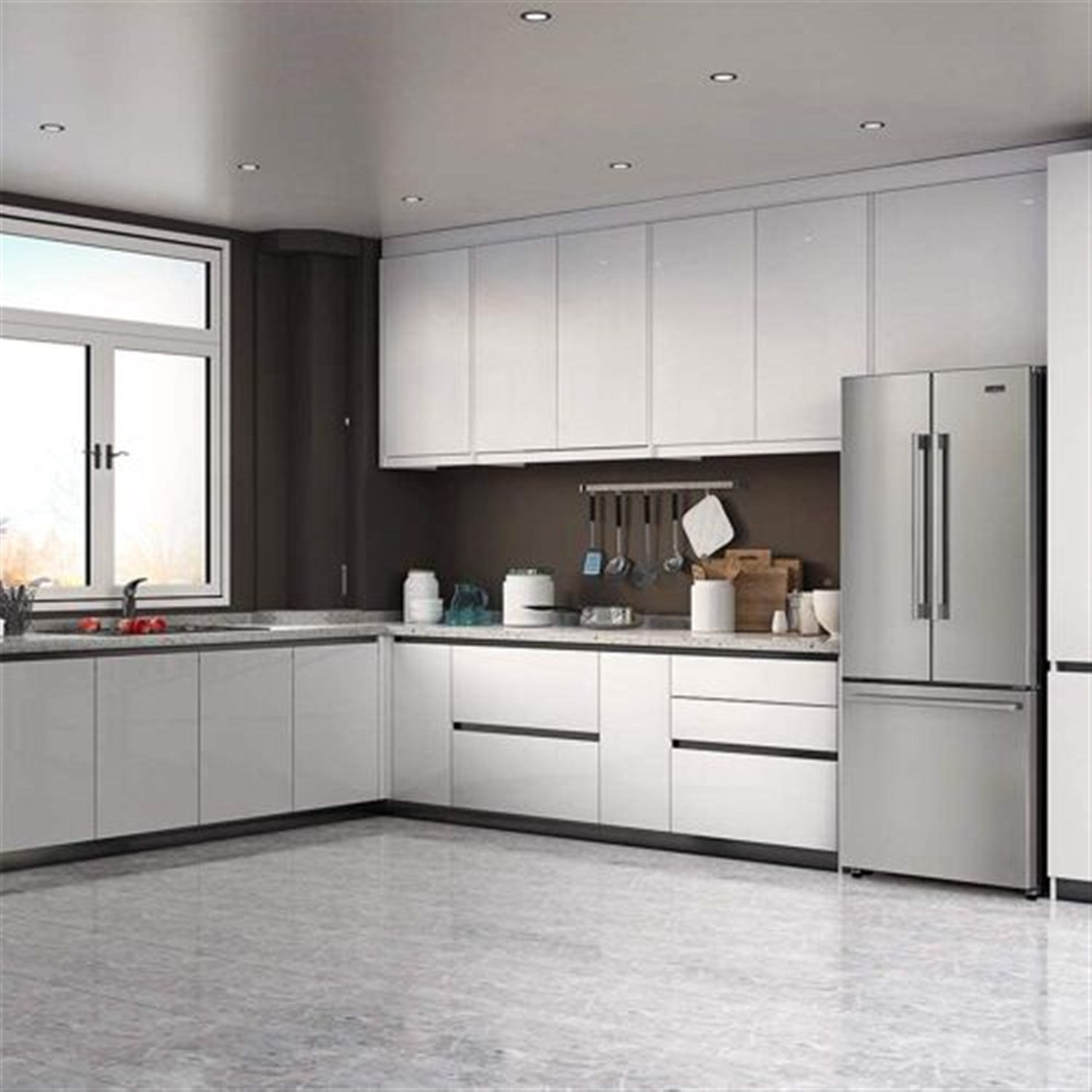 GALANZ - 29 in. W 16.0 cu. ft. French Door Refrigerator in Stainless Steel, Ice Maker | GLR16FS2K16 GALANZ - 29 in. W 16.0 cu. ft. French Door Refrigerator in Stainless Steel, Ice Maker | GLR16FS2K16