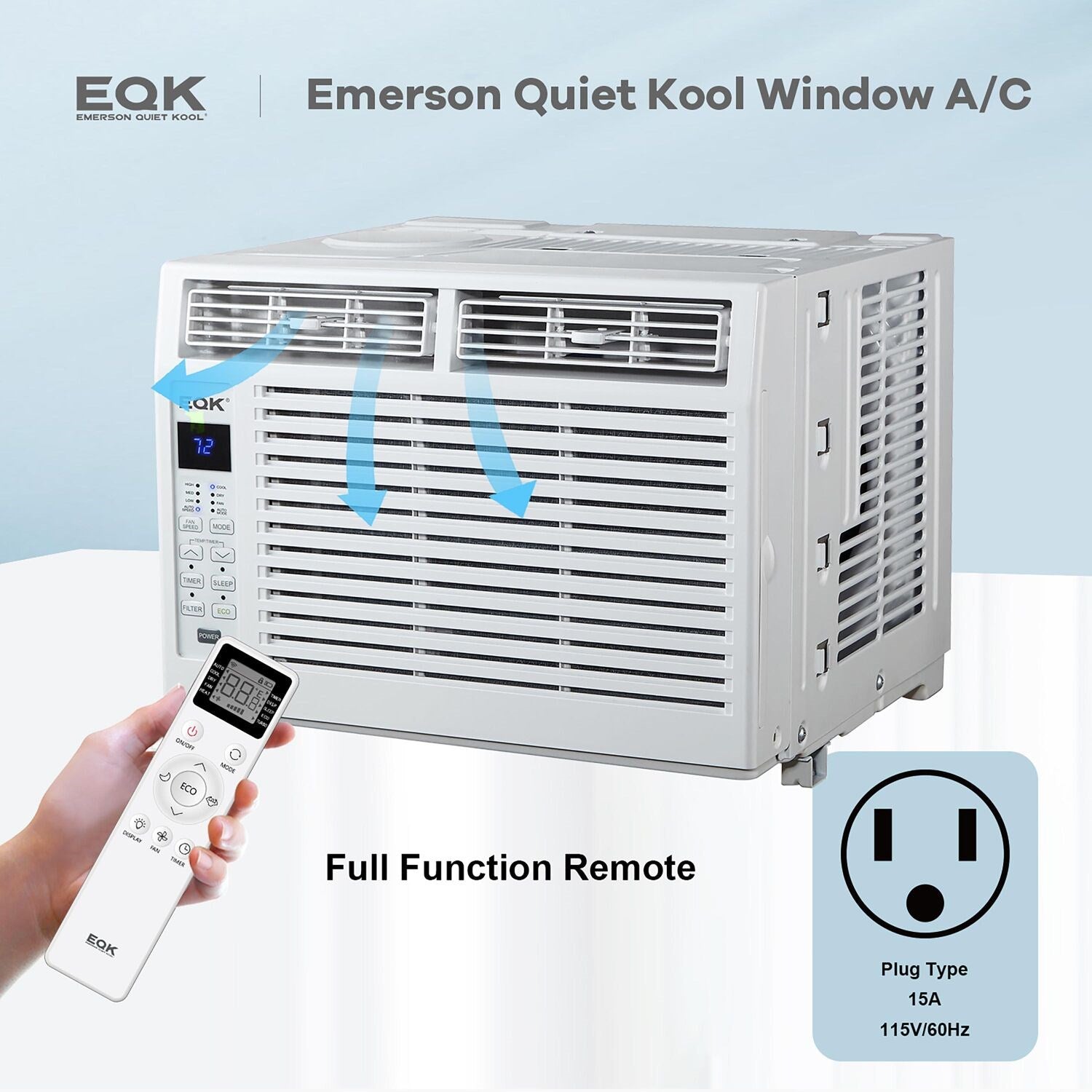 Emerson Quiet - 6000 BTU Window Air Conditioner with Electronic Controls | EARC6RE1 Emerson Quiet - 6000 BTU Window Air Conditioner with Electronic Controls | EARC6RE1