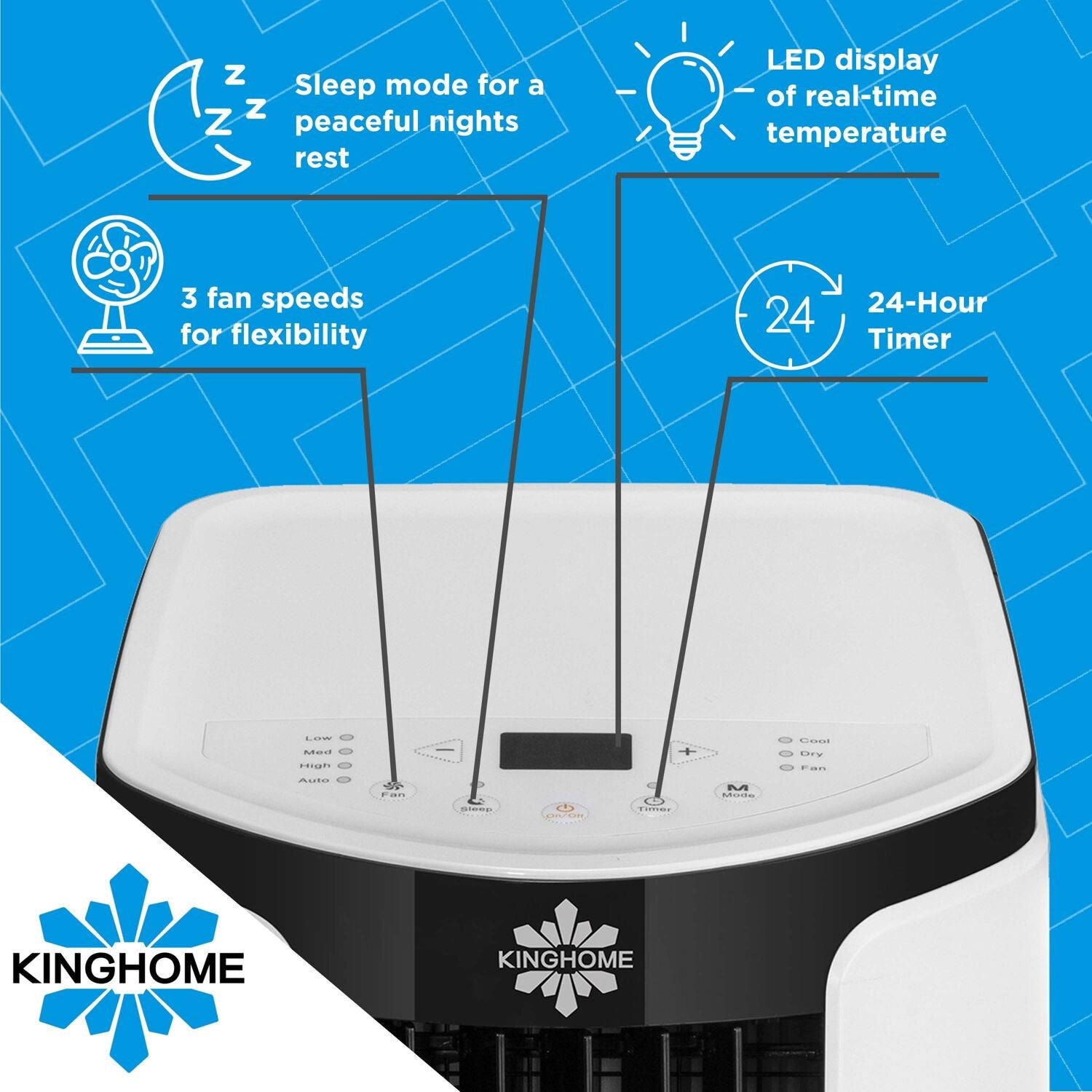 Kinghome - 6,000 BTU Portable Air Conditioner (DOE/CEC) | KHPA06AK Kinghome - 6,000 BTU Portable Air Conditioner (DOE/CEC) | KHPA06AK