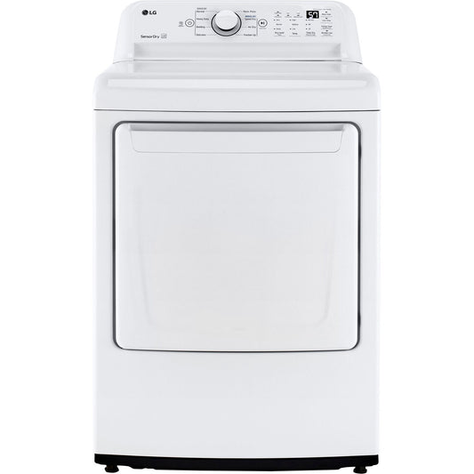LG - 7.3 cu. ft. Ultra Large High Efficiency White Gas Dryer with Sensor Dry | DLG7001W