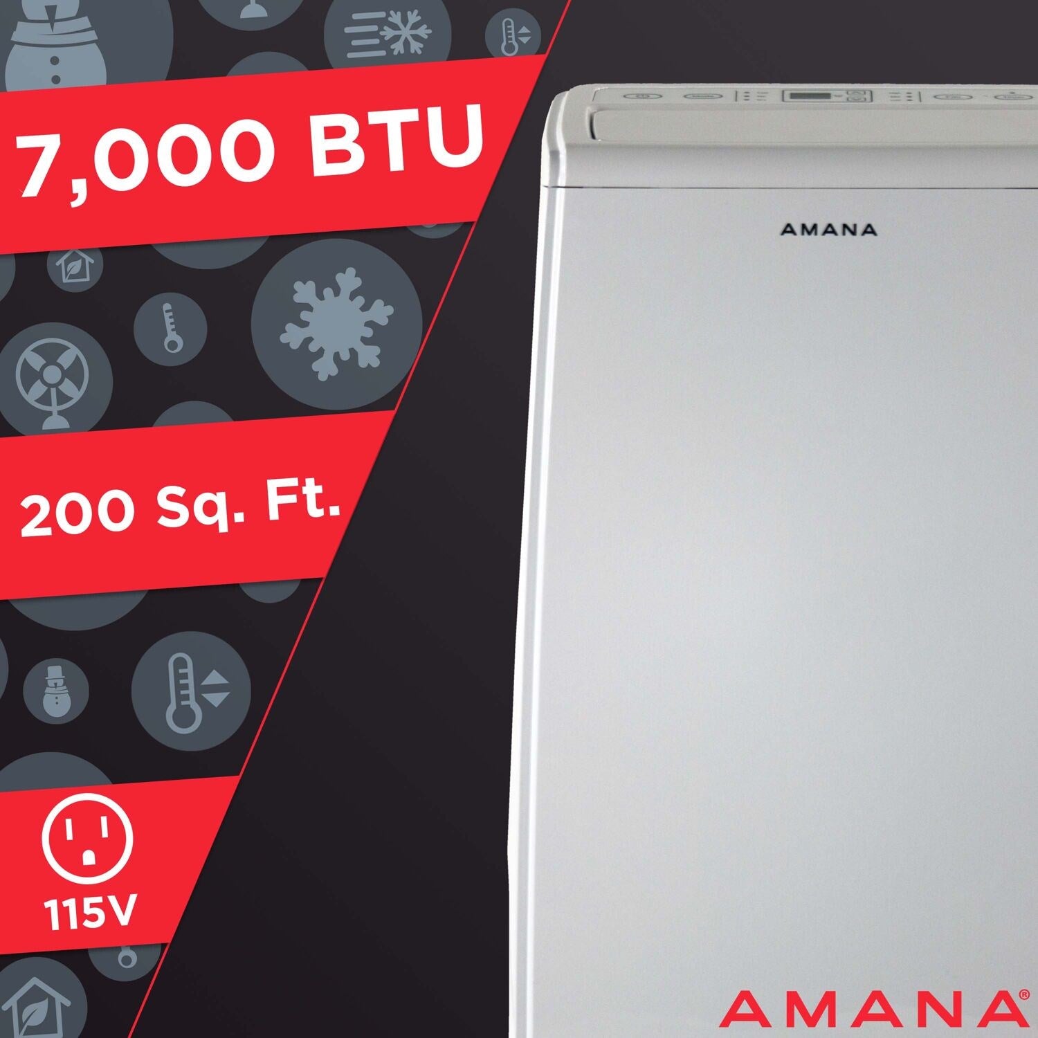 Amana - 7,000 BTU Portable Air Conditioner with Dehumidifer | AMAP064AW Amana - 7,000 BTU Portable Air Conditioner with Dehumidifer | AMAP064AW