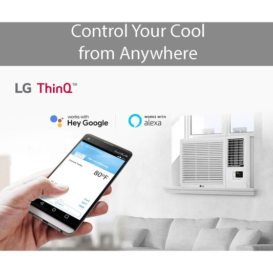 LG - 24,000 BTU Heat/Cool Window Air Conditioner w/Wifi Controls | LW2421HRSM