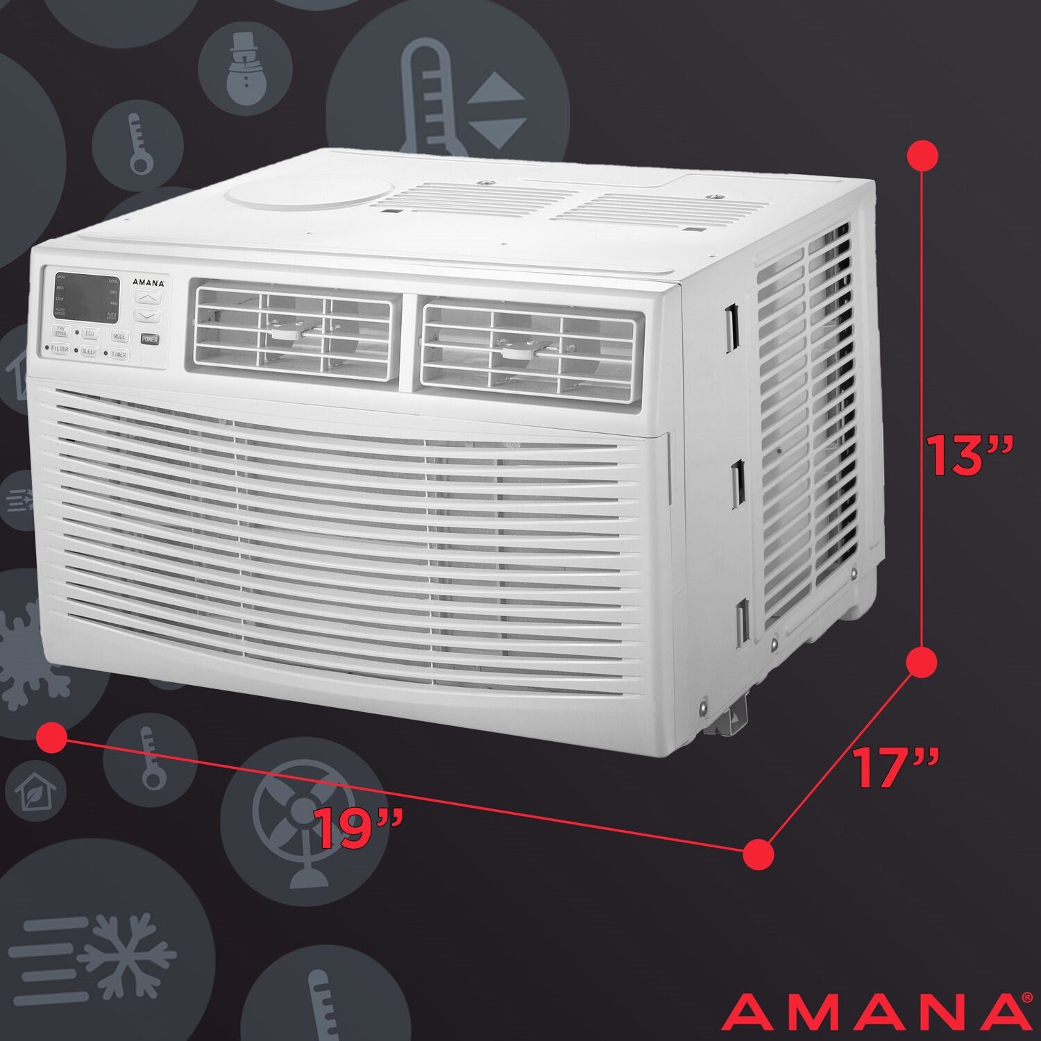 Amana - 8,000 BTU Window AC with Electronic Controls | AMAP081BW Amana - 8,000 BTU Window AC with Electronic Controls | AMAP081BW