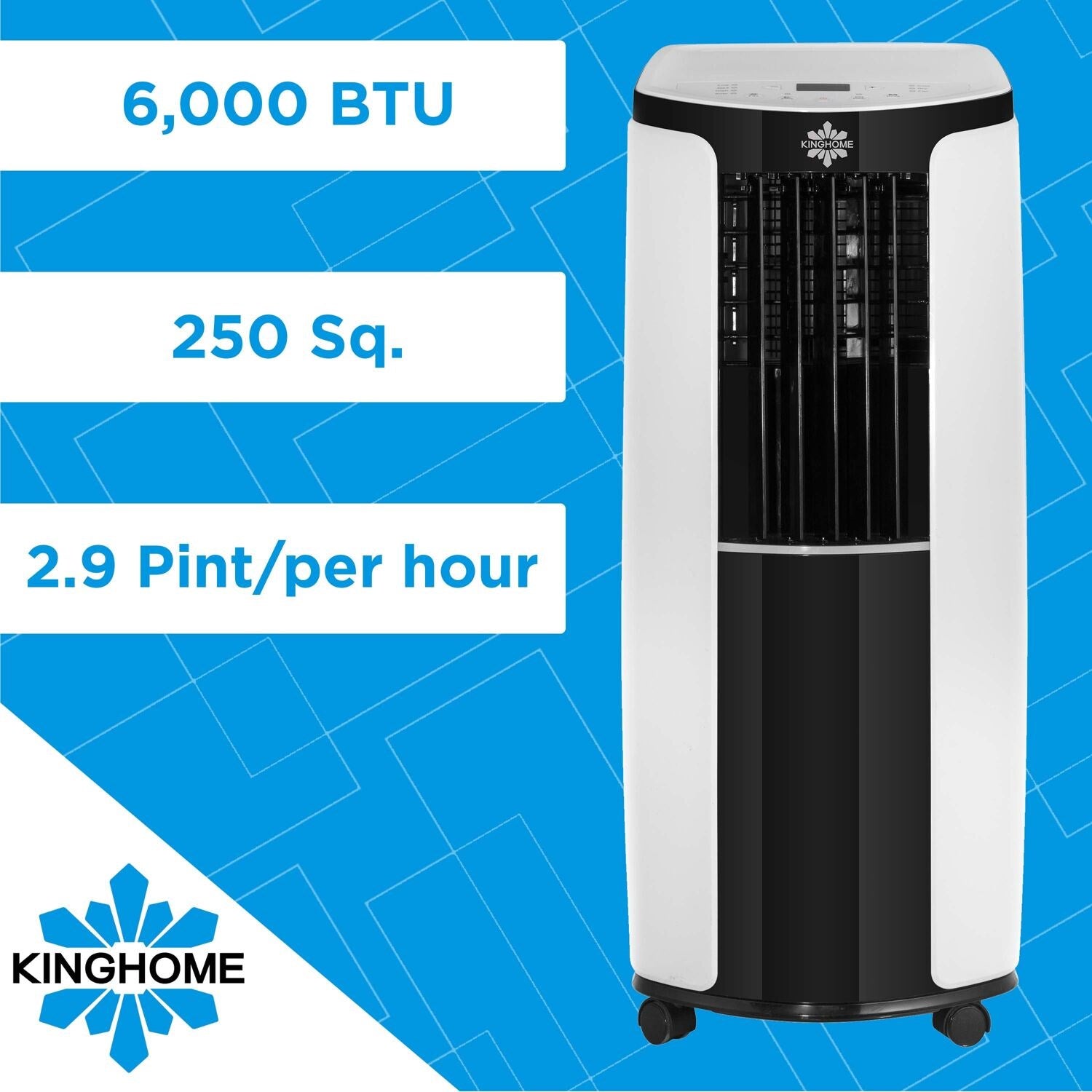 Kinghome - 6,000 BTU Portable Air Conditioner (DOE/CEC) | KHPA06AK Kinghome - 6,000 BTU Portable Air Conditioner (DOE/CEC) | KHPA06AK