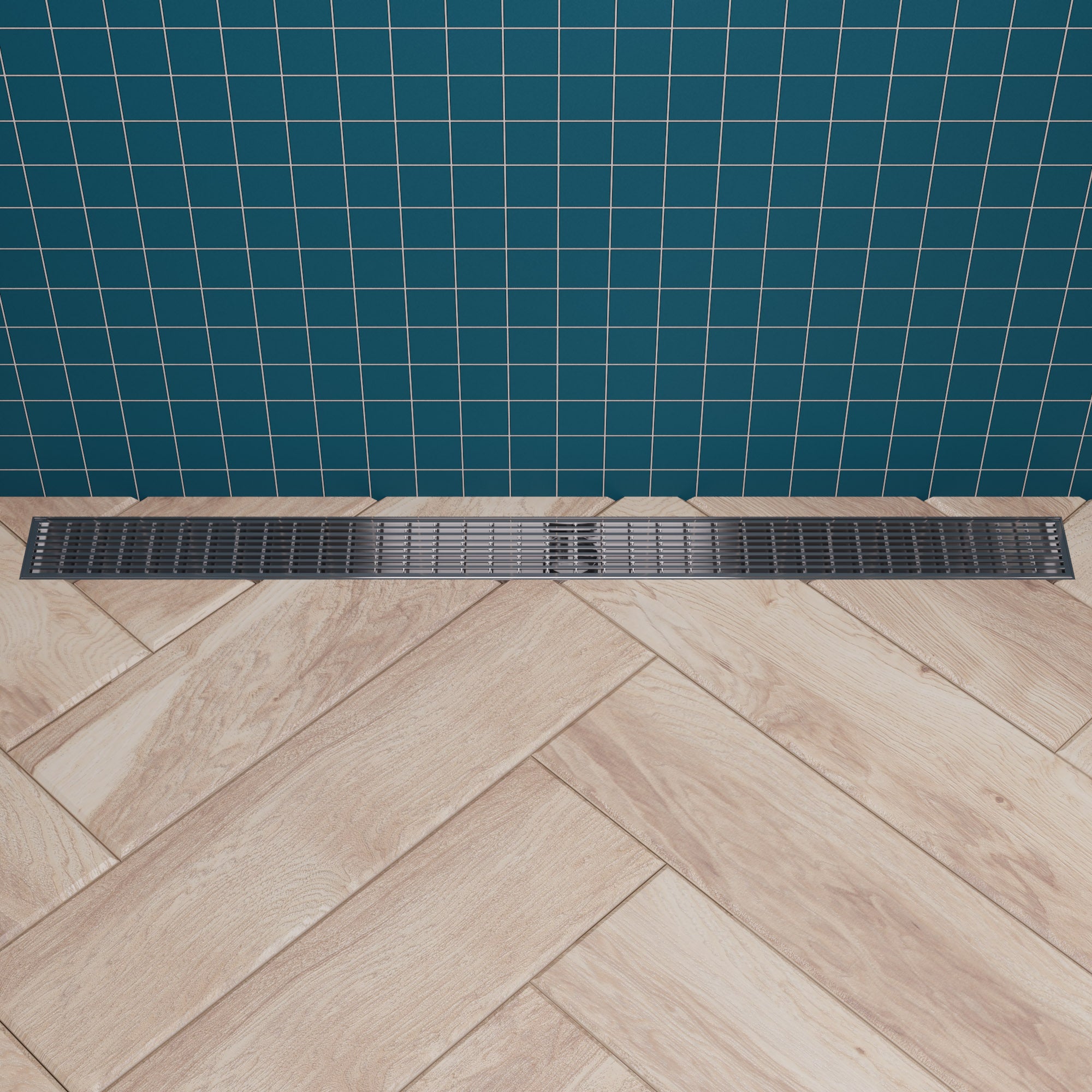 ALFI Brand - 36" Modern Stainless Steel Linear Shower Drain with Groove Lines | ABLD36D ALFI Brand - 36" Modern Stainless Steel Linear Shower Drain with Groove Lines | ABLD36D