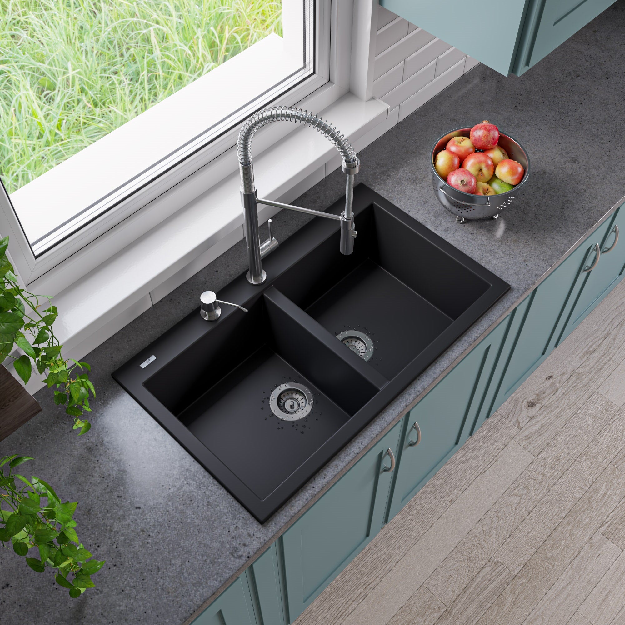 ALFI Brand - Brushed Nickel Commercial Spring Kitchen Faucet | ABKF3732-BN ALFI Brand - Brushed Nickel Commercial Spring Kitchen Faucet | ABKF3732-BN