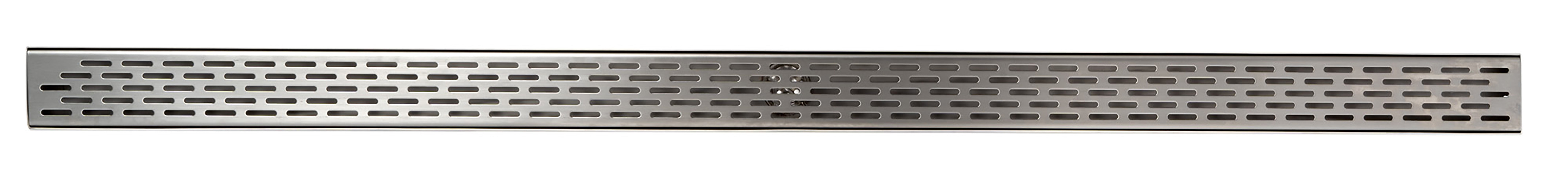 ALFI Brand - 59" Brushed Stainless Steel Linear Shower Drain with Groove Holes | ABLD59C-BSS ALFI Brand - 59" Brushed Stainless Steel Linear Shower Drain with Groove Holes | ABLD59C-BSS