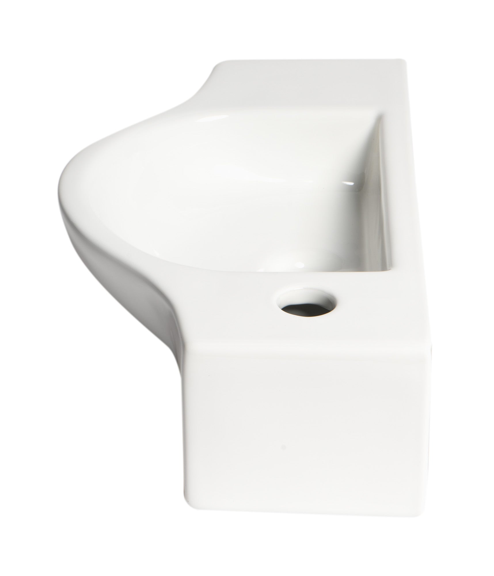 ALFI Brand - White 18" Small Wall Mounted Ceramic Sink with Faucet Hole | ABC114 ALFI Brand - White 18" Small Wall Mounted Ceramic Sink with Faucet Hole | ABC114