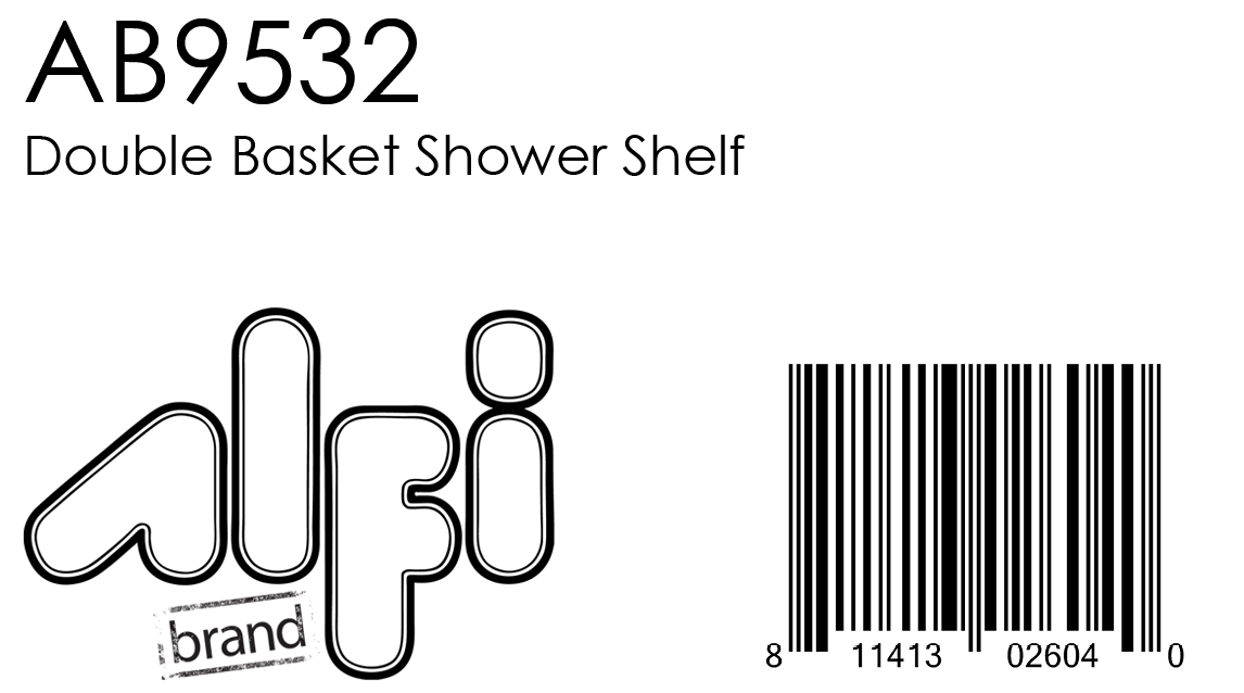 ALFI Brand - Polished Chrome Corner Mounted Double Basket Shower Shelf Bathroom Accessory | AB9532 ALFI Brand - Polished Chrome Corner Mounted Double Basket Shower Shelf Bathroom Accessory | AB9532