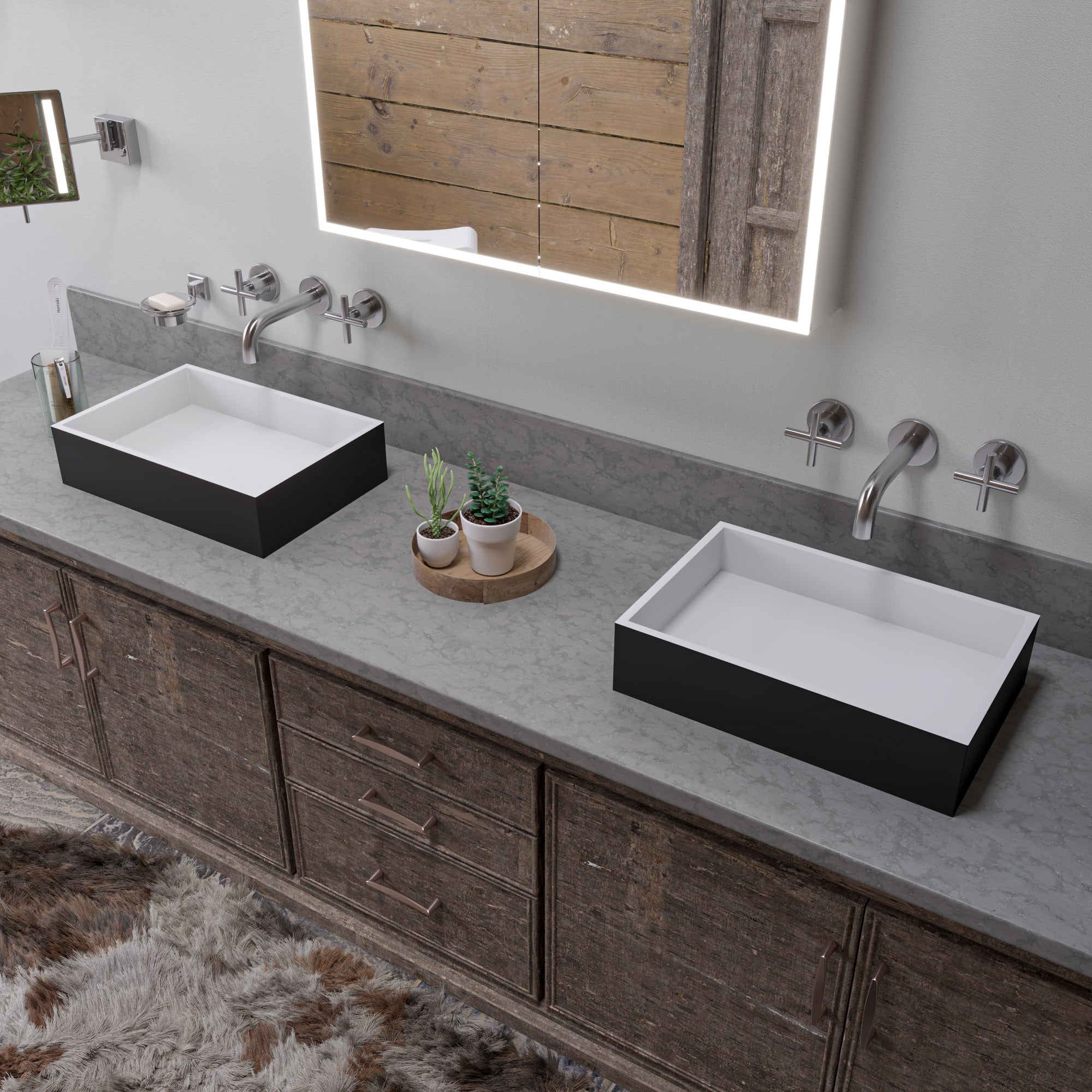 ALFI Brand - Black Matte 20" x 14" Solid Surface Resin Sink | ABRS2014BM ALFI Brand - Black Matte 20" x 14" Solid Surface Resin Sink | ABRS2014BM
