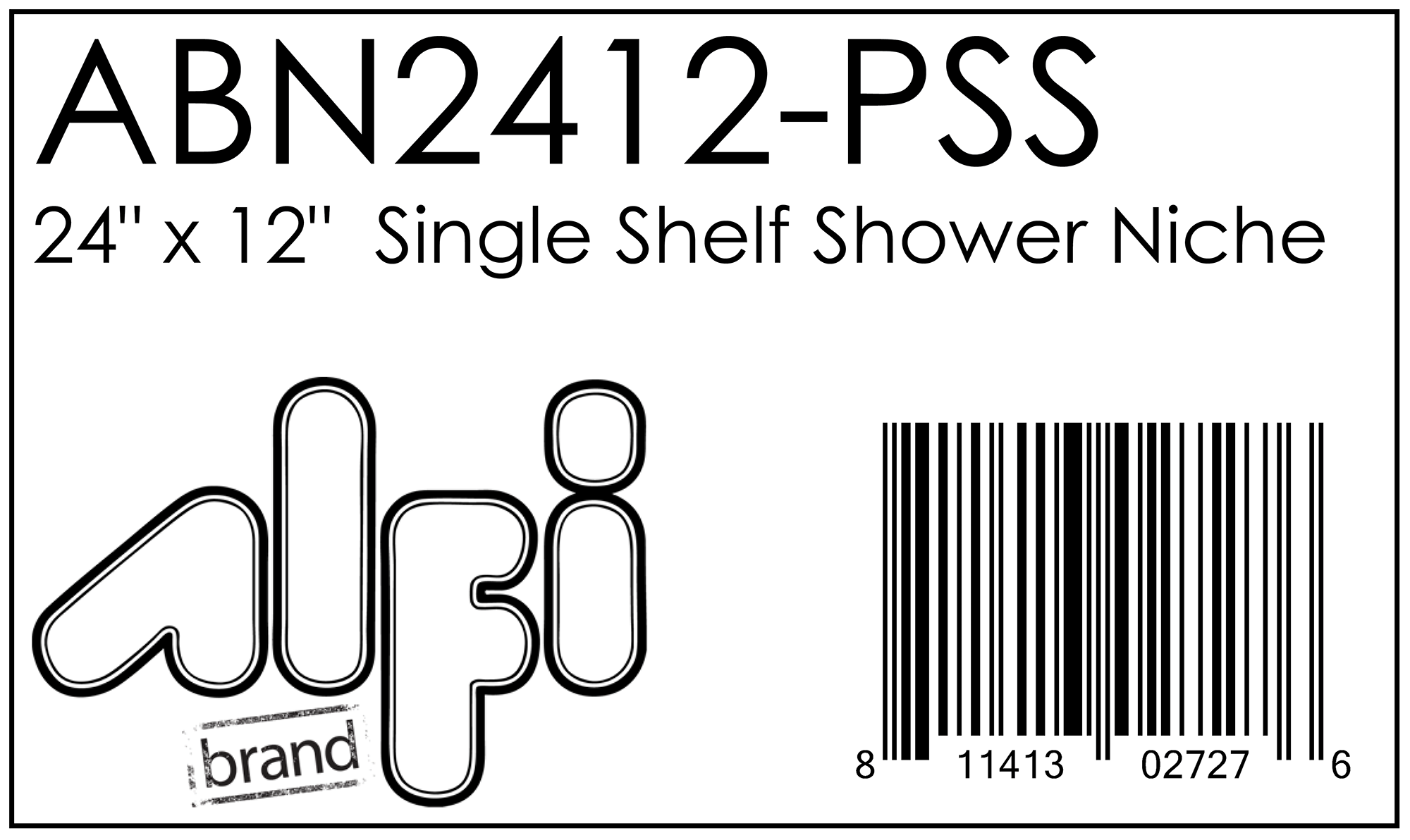 ALFI Brand - 24 x 12 Polished Stainless Steel Horizontal Single Shelf Bath Shower Niche | ABN2412-PSS ALFI Brand - 24 x 12 Polished Stainless Steel Horizontal Single Shelf Bath Shower Niche | ABN2412-PSS
