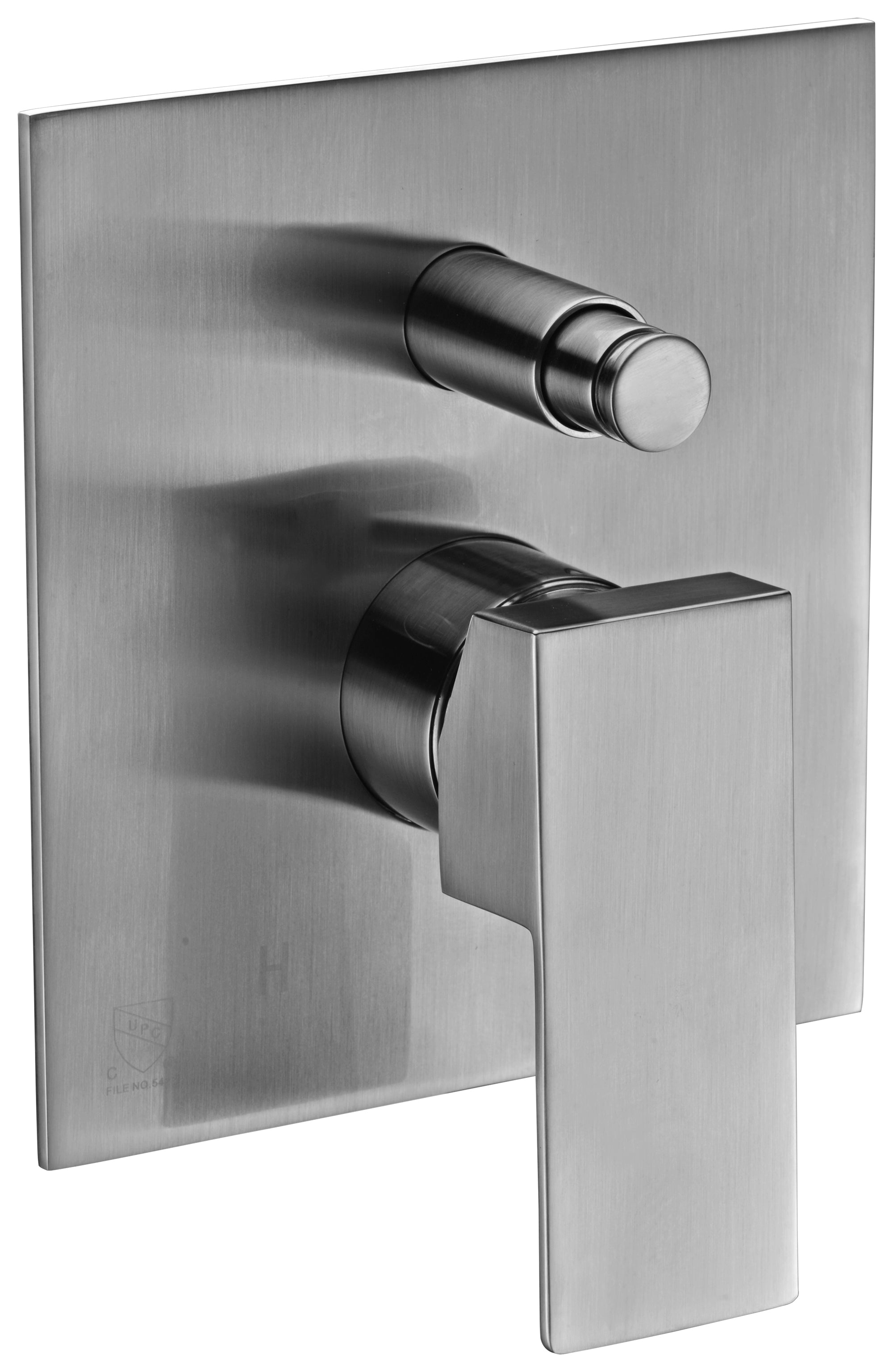 ALFI Brand - Brushed Nickel Shower Valve Mixer with Square Lever Handle and Diverter | AB5601-BN ALFI Brand - Brushed Nickel Shower Valve Mixer with Square Lever Handle and Diverter | AB5601-BN