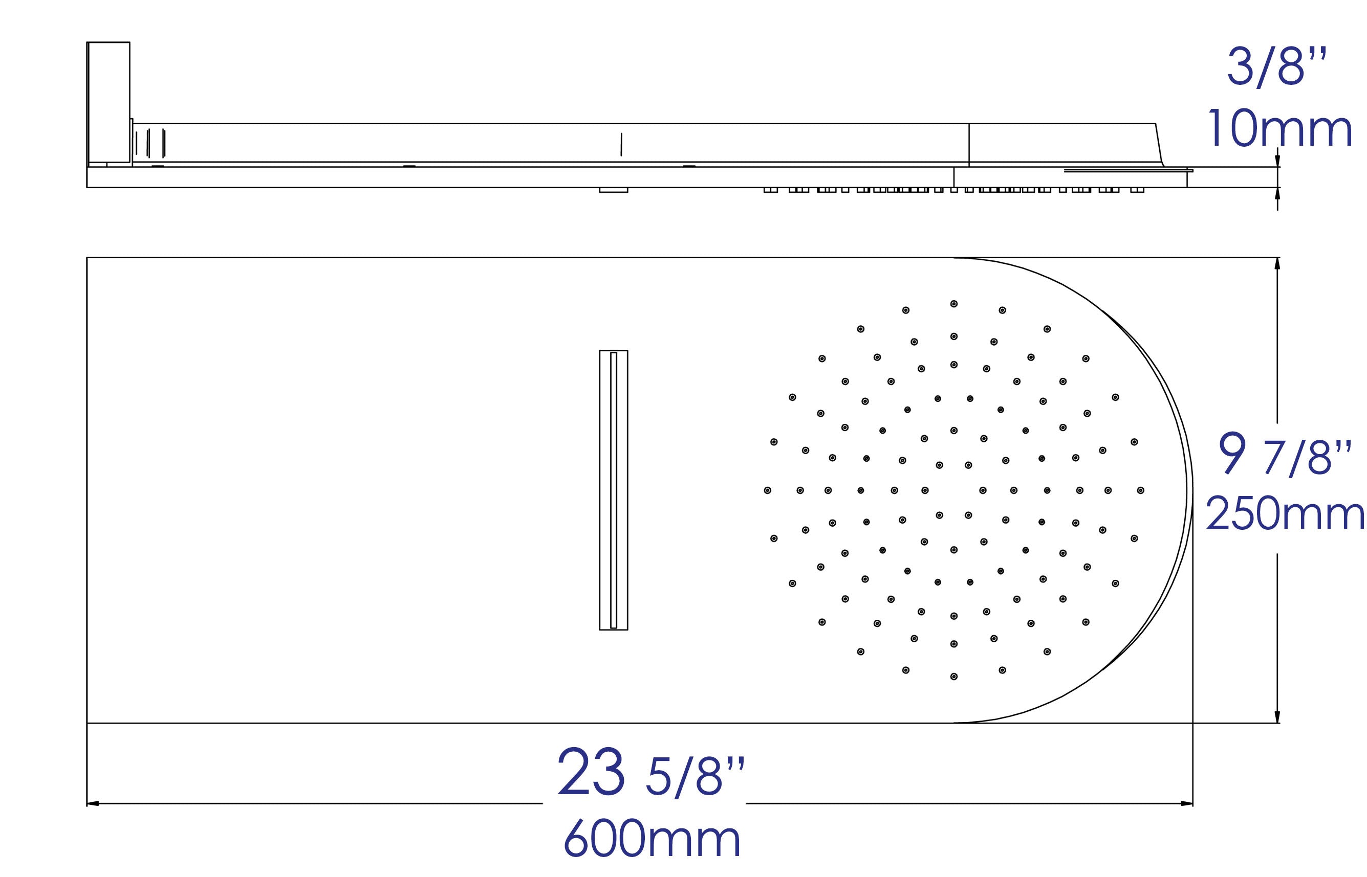 ALFI Brand - Brushed Nickel 10" Wall-Mounted Square Waterfall Rain Shower Head | RAIN10RW-BN ALFI Brand - Brushed Nickel 10" Wall-Mounted Square Waterfall Rain Shower Head | RAIN10RW-BN