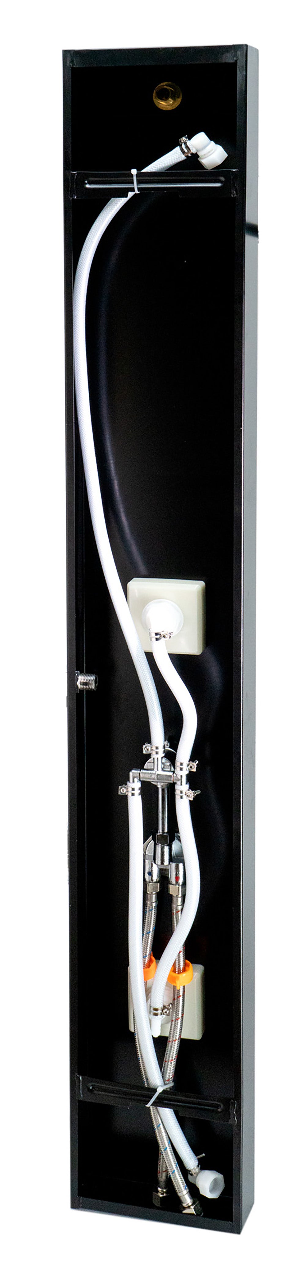 ALFI Brand - Black Aluminum Shower Panel with 2 Body Sprays and Rain Shower Head | ABSP65B ALFI Brand - Black Aluminum Shower Panel with 2 Body Sprays and Rain Shower Head | ABSP65B