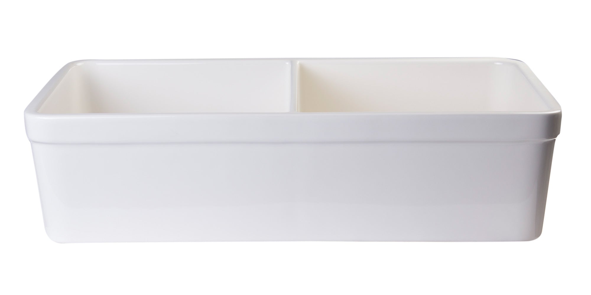 ALFI Brand - Biscuit 32" Double Bowl Lip Apron Fireclay Farmhouse Kitchen Sink with 1 3/4" Lip | AB512-B ALFI Brand - Biscuit 32" Double Bowl Lip Apron Fireclay Farmhouse Kitchen Sink with 1 3/4" Lip | AB512-B