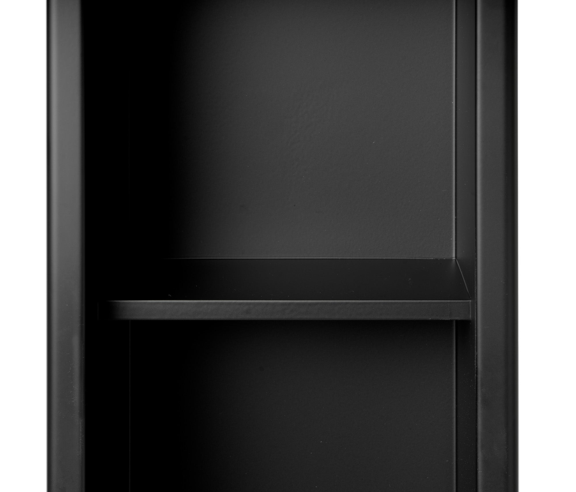 ALFI Brand - 8" x 36" Black Matte Stainless Steel Vertical Triple Shelf Bath Shower Niche | ABNC0836-BLA ALFI Brand - 8" x 36" Black Matte Stainless Steel Vertical Triple Shelf Bath Shower Niche | ABNC0836-BLA